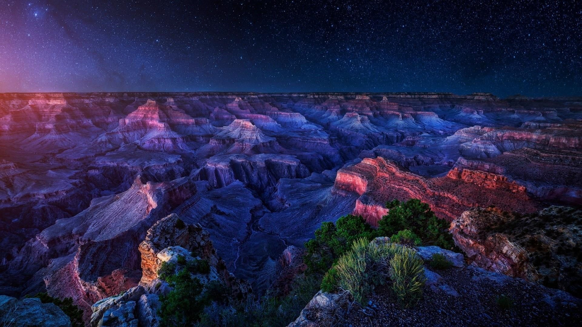 environment, space and astronomy, sky, travel destinations, grand canyon national park, night sky, united states, panorama, star, canyon, outdoors, star field, HD Wallpaper