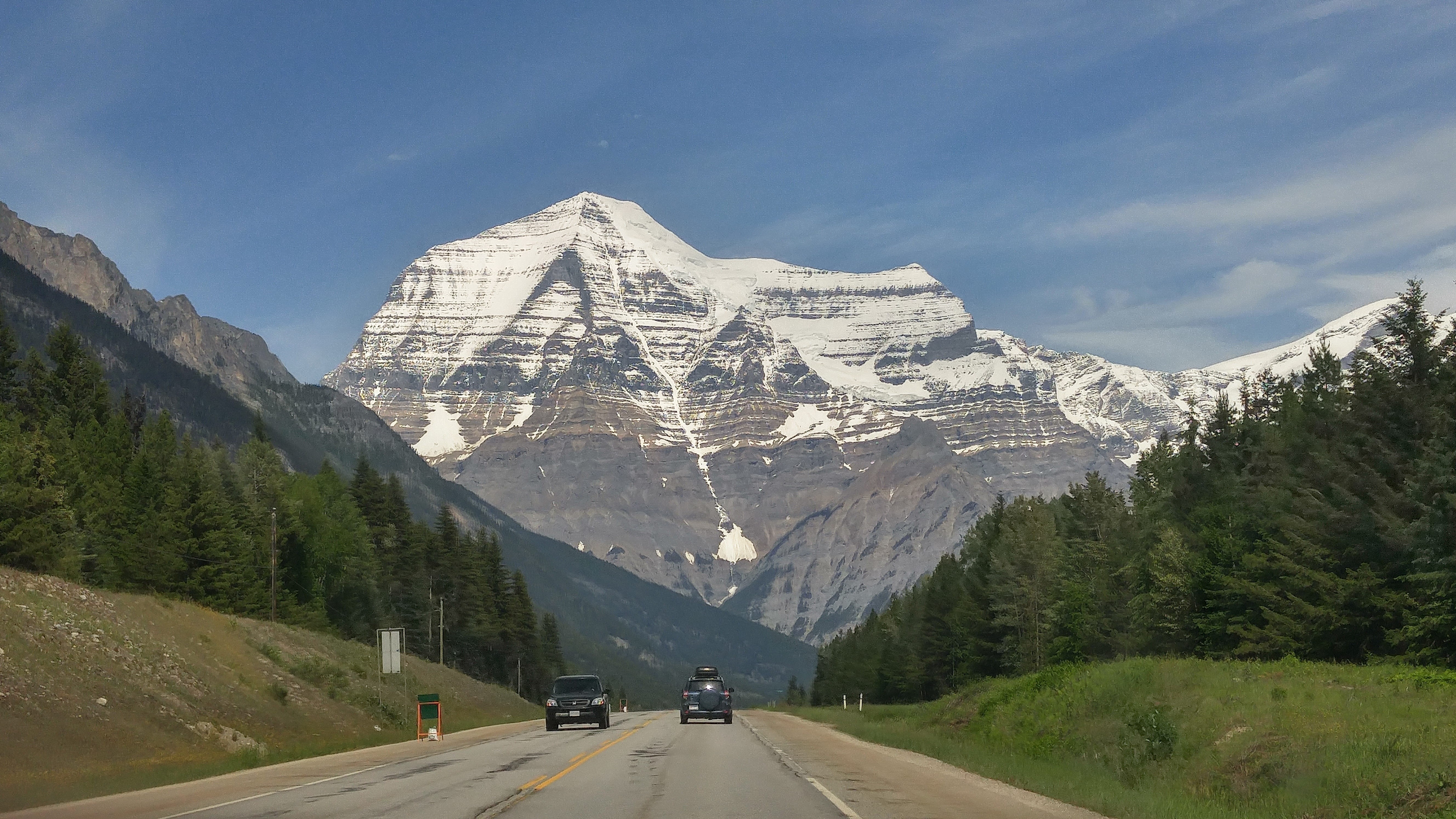 tree, iconic, outdoor, mountain peak, outdoors, landscape, scenery, rock, wilderness, nature, land vehicle, snow, mt robson, park, scenics - nature, peak, HD Wallpaper
