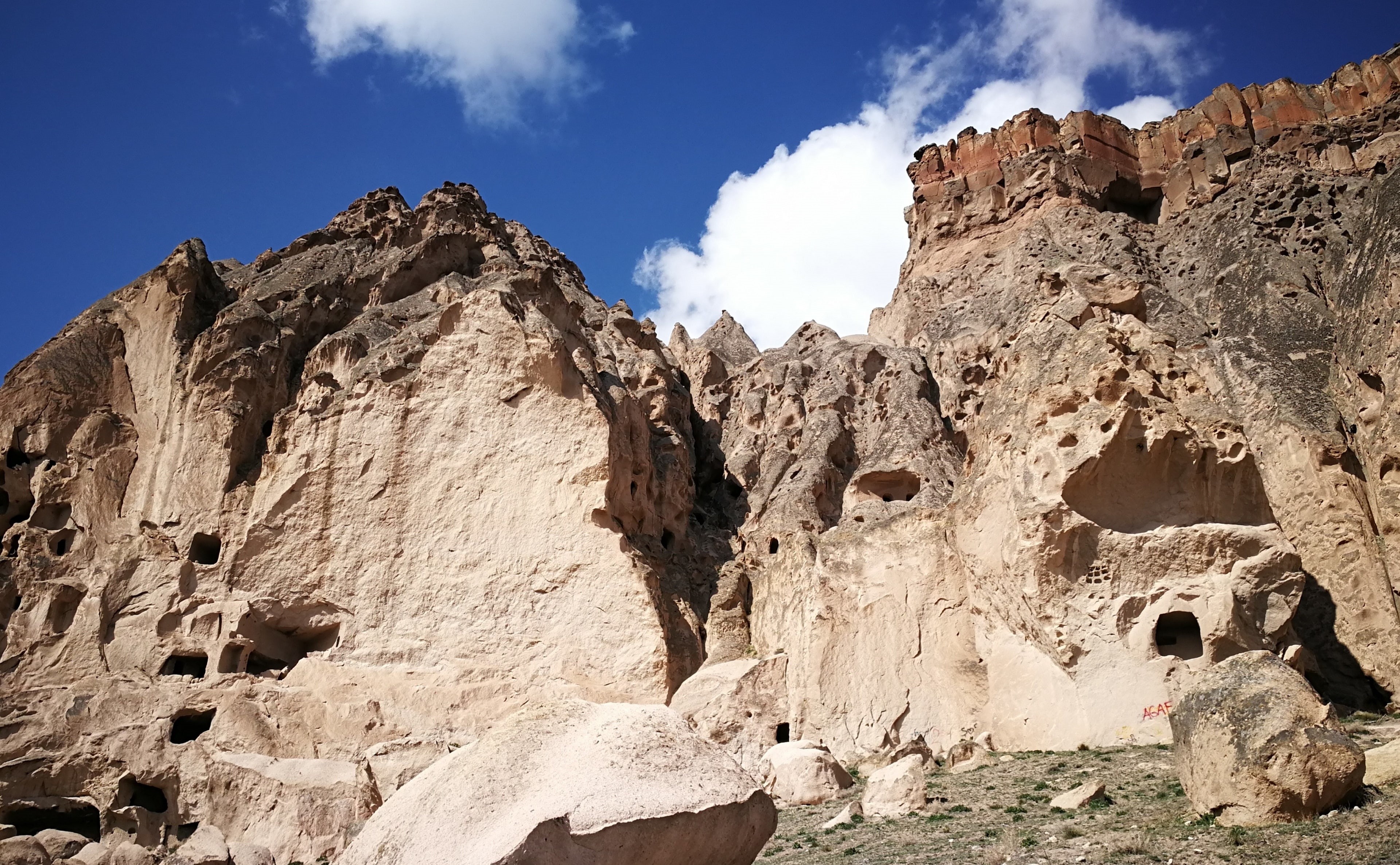 travel destinations, no people, arid climate, non-urban scene, solid, nature, climate, formation, cloud - sky, cappadocia, bacalari, mountain, Travel, environment, HD Wallpaper