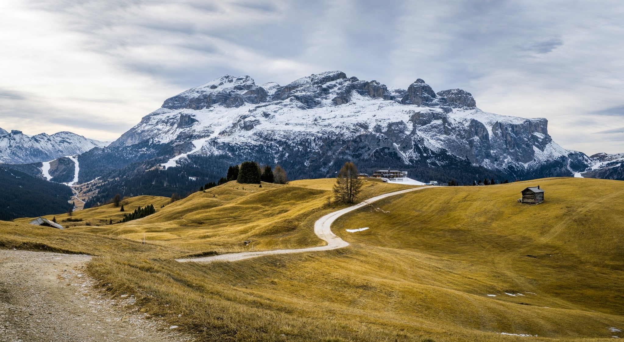 touristdestinations, dolomiti, cold temperature, transportation, Landscape, arlara, Outdoor, environment, Natural, Scenery, alta badia, no people, 1080P, HD Wallpaper