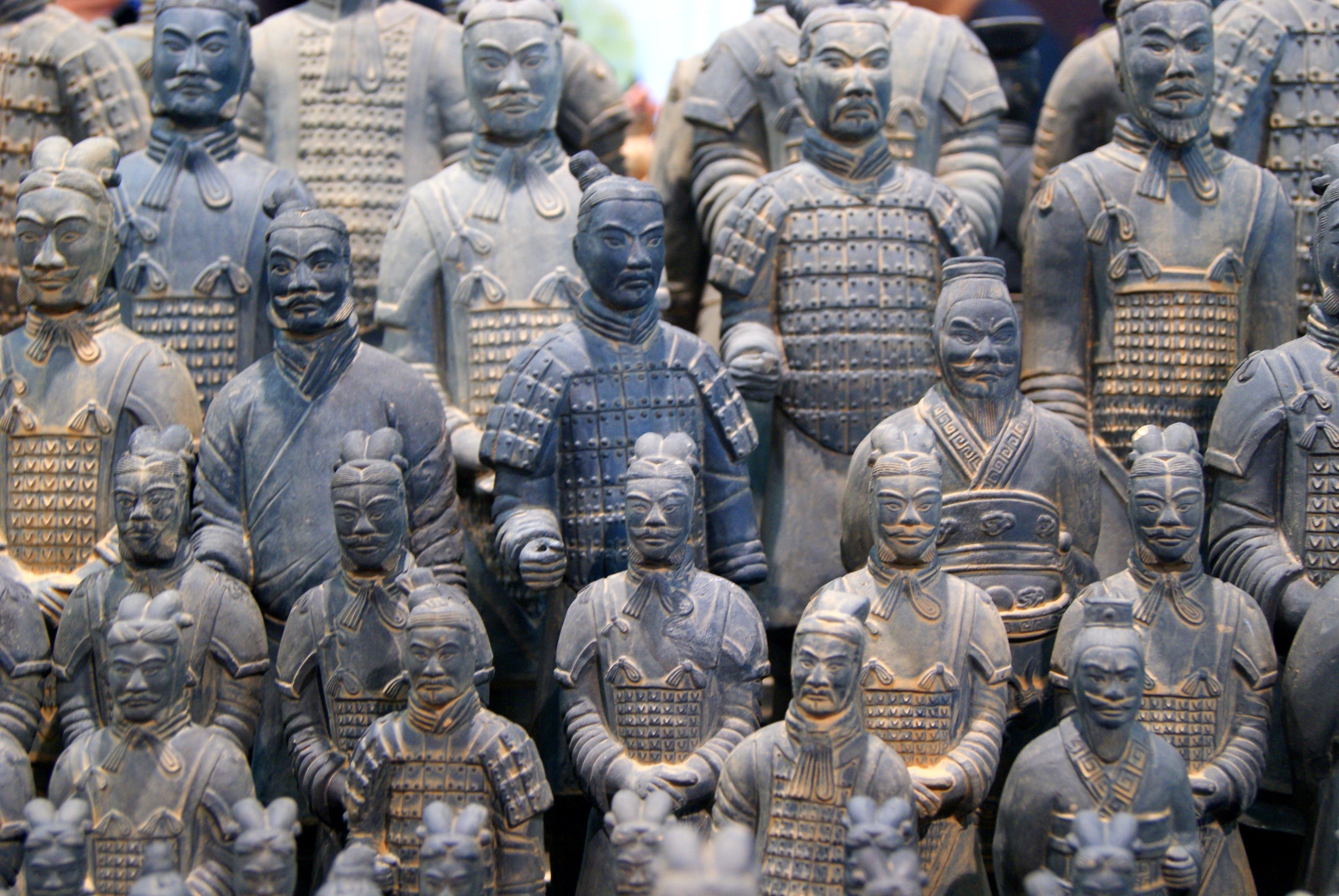arrangement, government, large group of objects, human representation, male likeness, art and craft, in a row, spirituality, china, religion, world heritage of humanity, HD Wallpaper