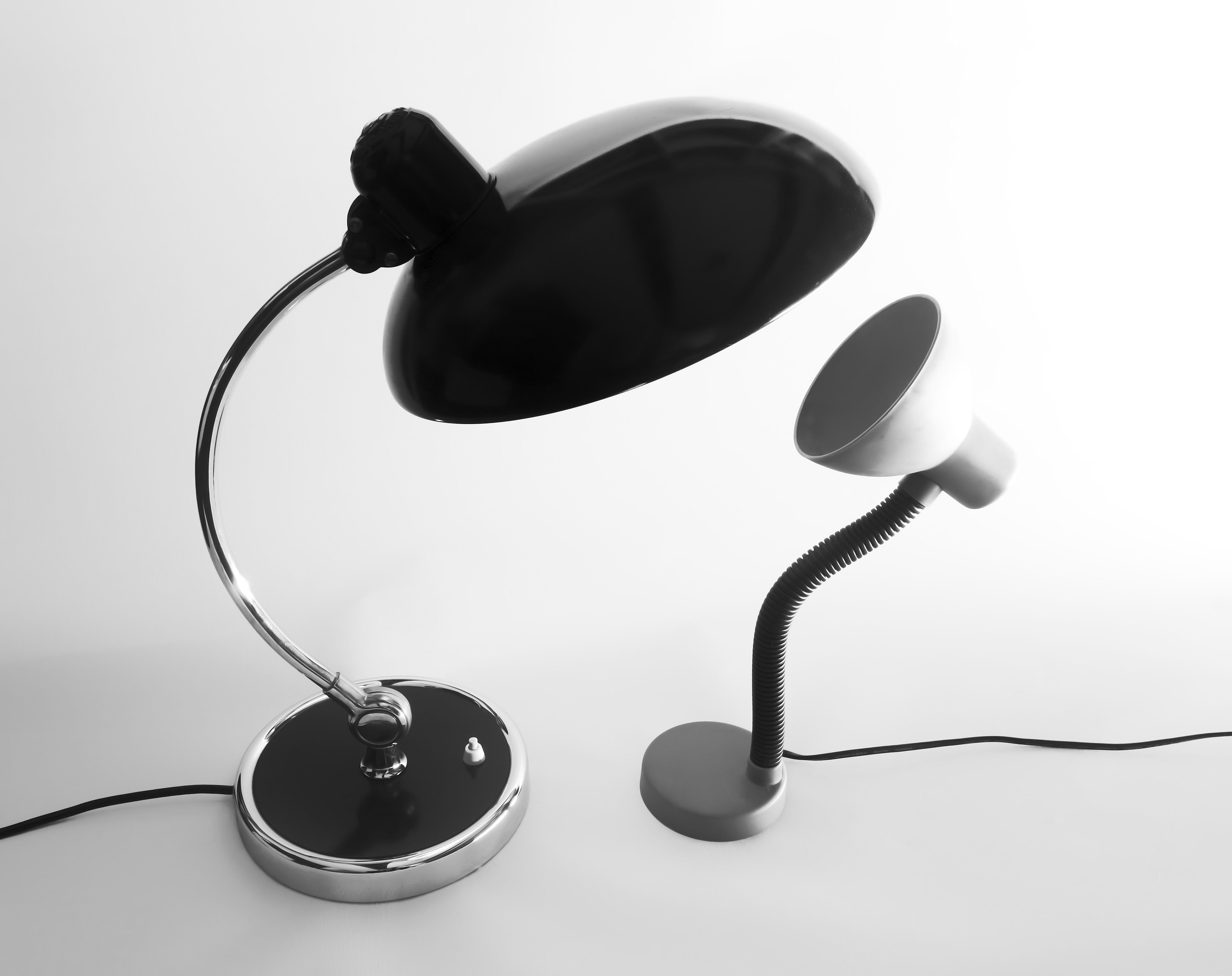 lamps, no people, large, technology, black and white, computer, black, chef, black color, connection, indoors, communication, white background, lamp, little, HD Wallpaper