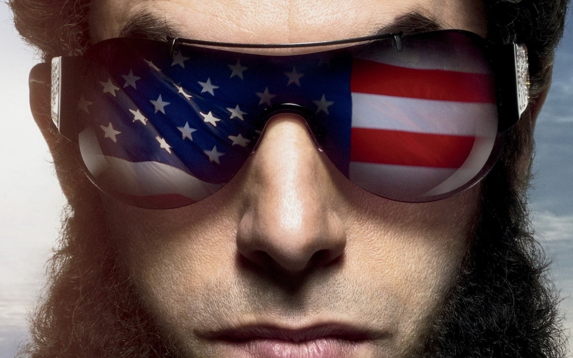 USA, FACE, MALE, HAIR, THE DICTATOR, GLASSES, 1080P, BEARD, FLAG, HD Wallpaper