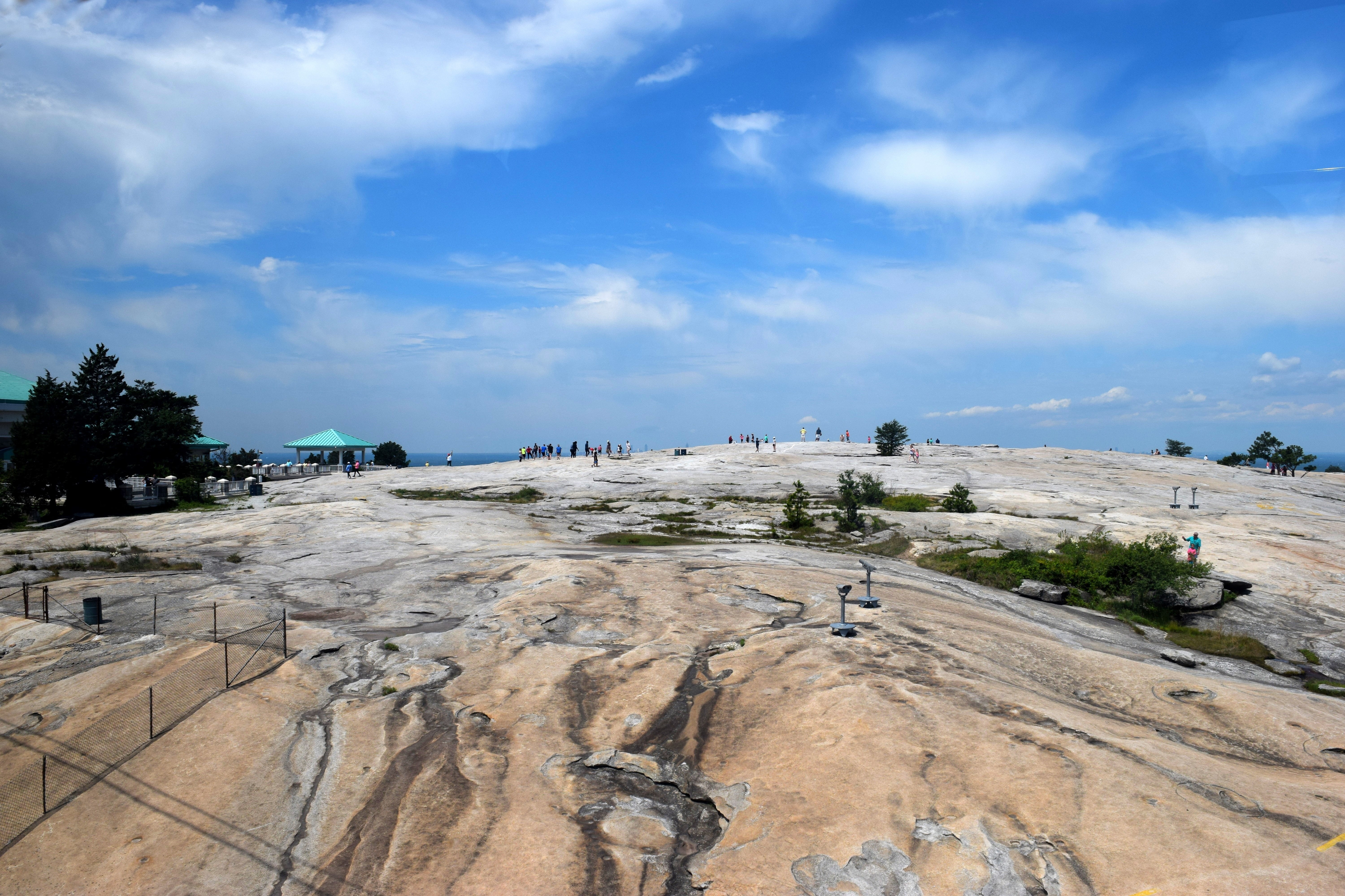 unrecognizable people, high, skyline, 5K, atop stone mountain, cloud - sky, sky, land, high up, scenic, top, outdoors, industry, architecture, construction industry, HD Wallpaper