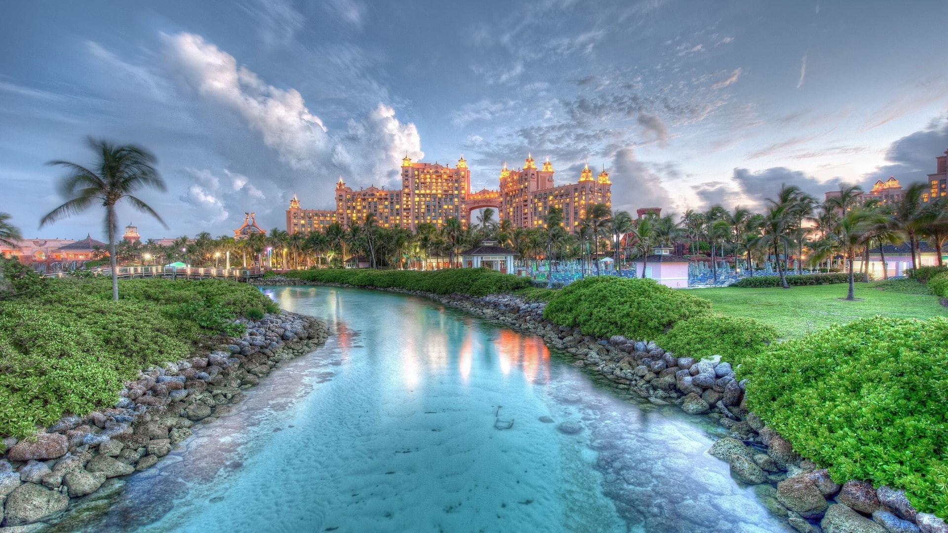 building, city, travel destinations, cloud - sky, tropical climate, cityscape, sky, no people, residential district, land, plant, 1080P, sea, waterfront, HD Wallpaper