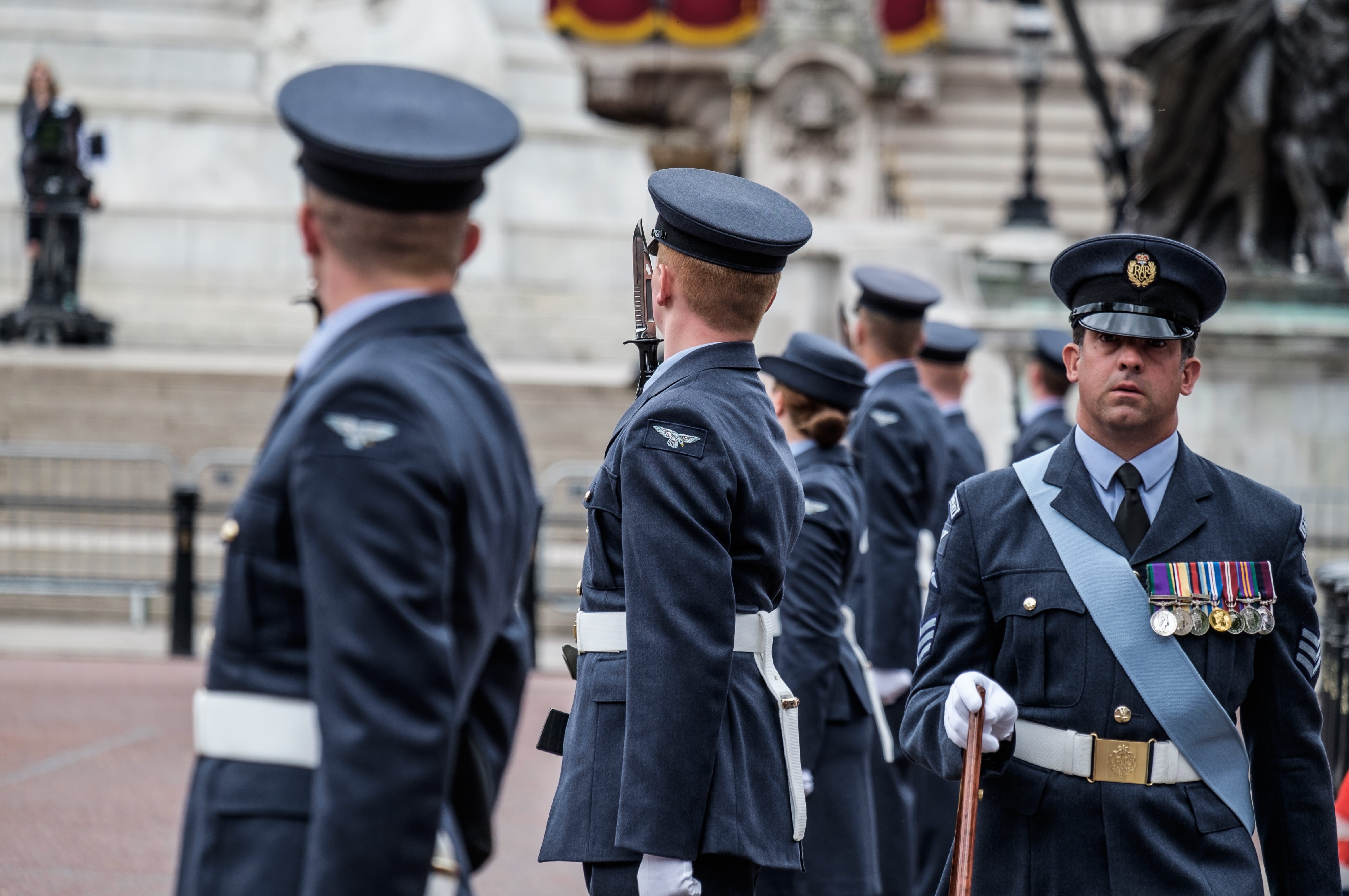 day, front view, male, real people, outdoors, safety, human, daytime, medal, hat, soldier, person, protection, marine, united kingdom, london, captain, HD Wallpaper