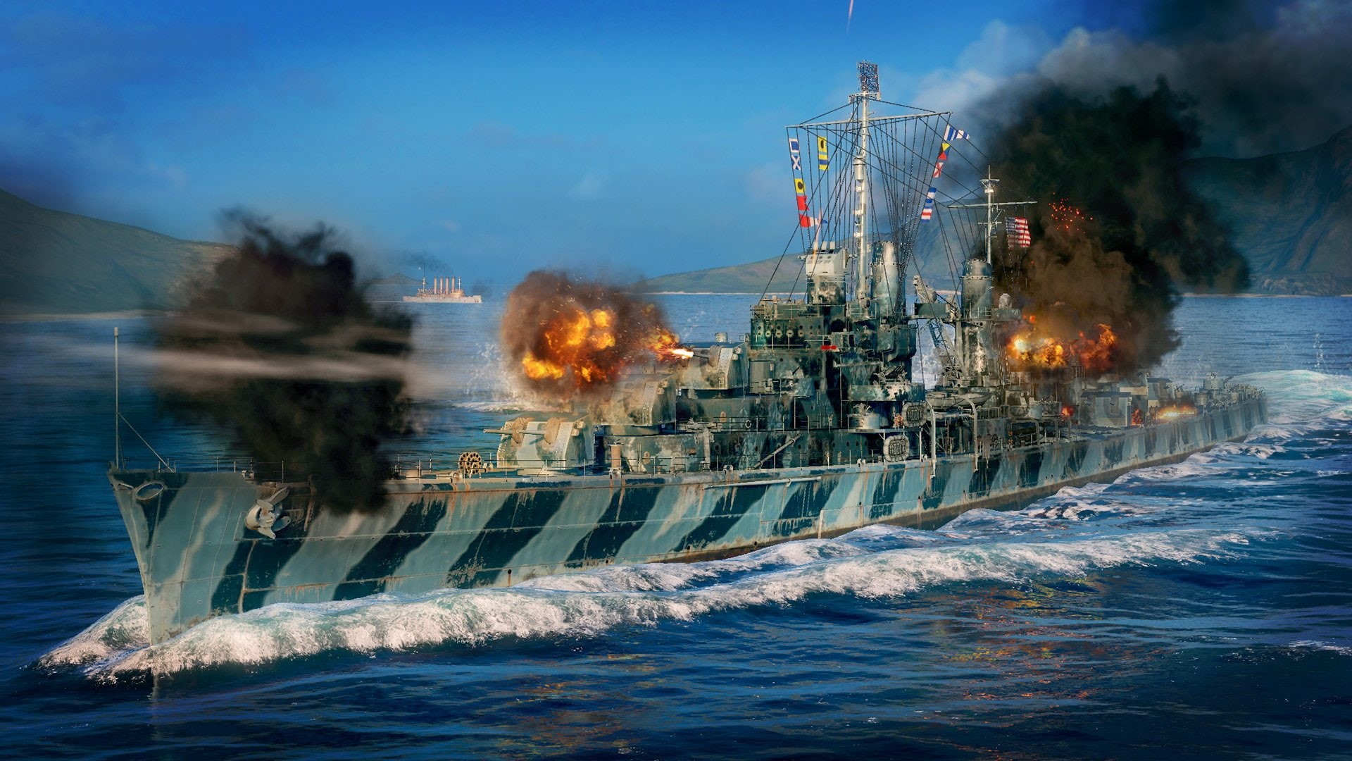 military, battleship, game, online, 1wwar, video, warships, mmo, wwll, war, shooter, battle, world, 1080P, simulation, ship, action, fighting, warship, HD Wallpaper