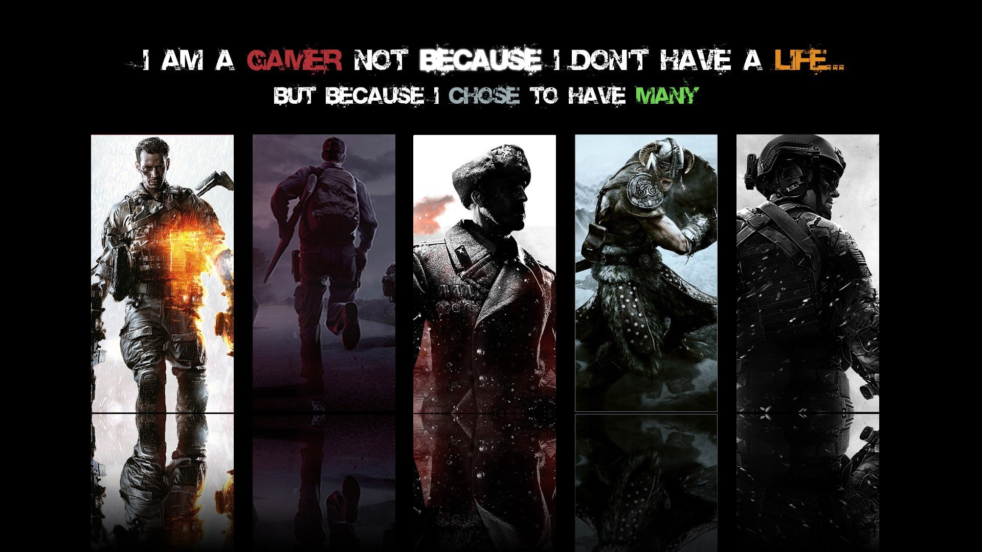 1080P, The Elder Scrolls V: Skyrim, Battlefield 4, Company Of Heroes 2, Call Of Duty Modern Warfare 3, HD Wallpaper