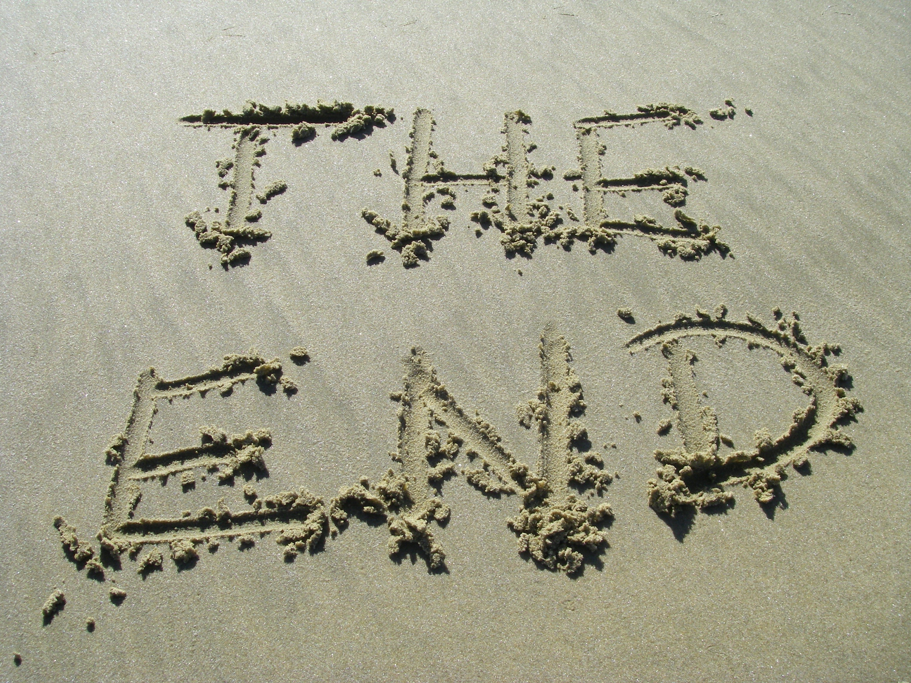 land, western script, end, message, nature, beach, text, no people, the end, emotion, directly above, outdoors, sand, communication, high angle view, written, HD Wallpaper
