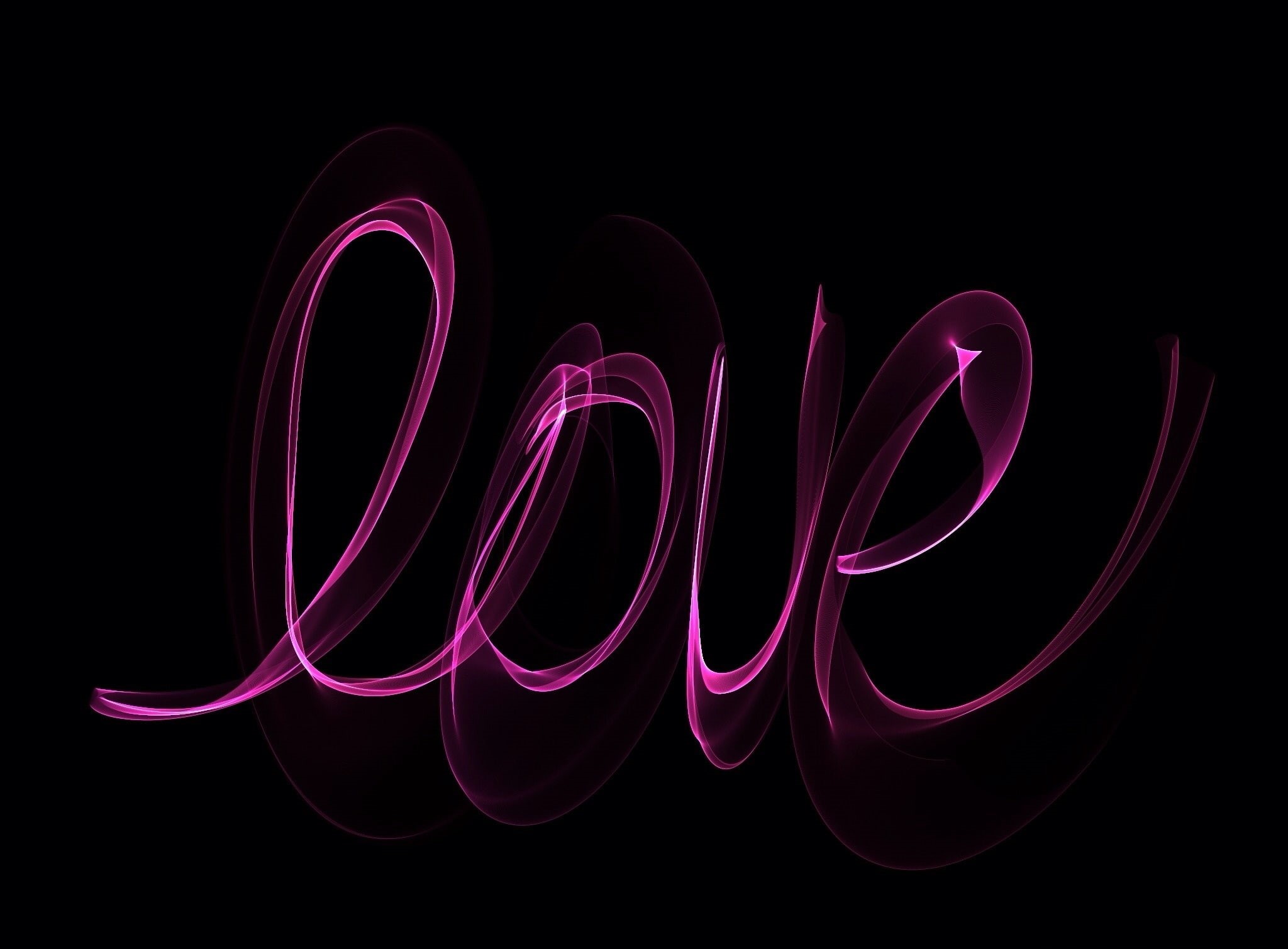 close-up, glowing, indoors, lighting equipment, no people, Romantic, Glow, Valentine, black background, creativity, Written, studio shot, Text, light painting, HD Wallpaper