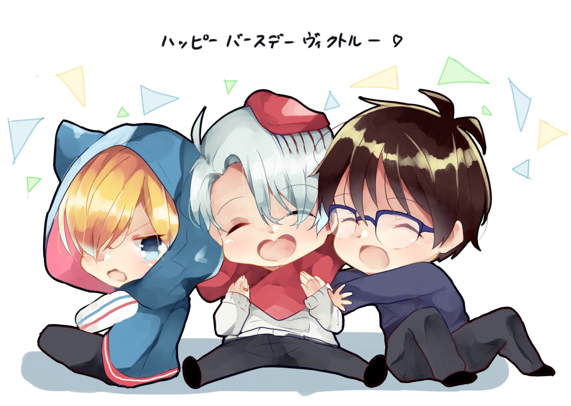 art and craft, communication, text, katsuki yuuri, drawing - art product, victor nikiforov, multi colored, indoors, plisetsky yuri, creativity, human representation, HD Wallpaper