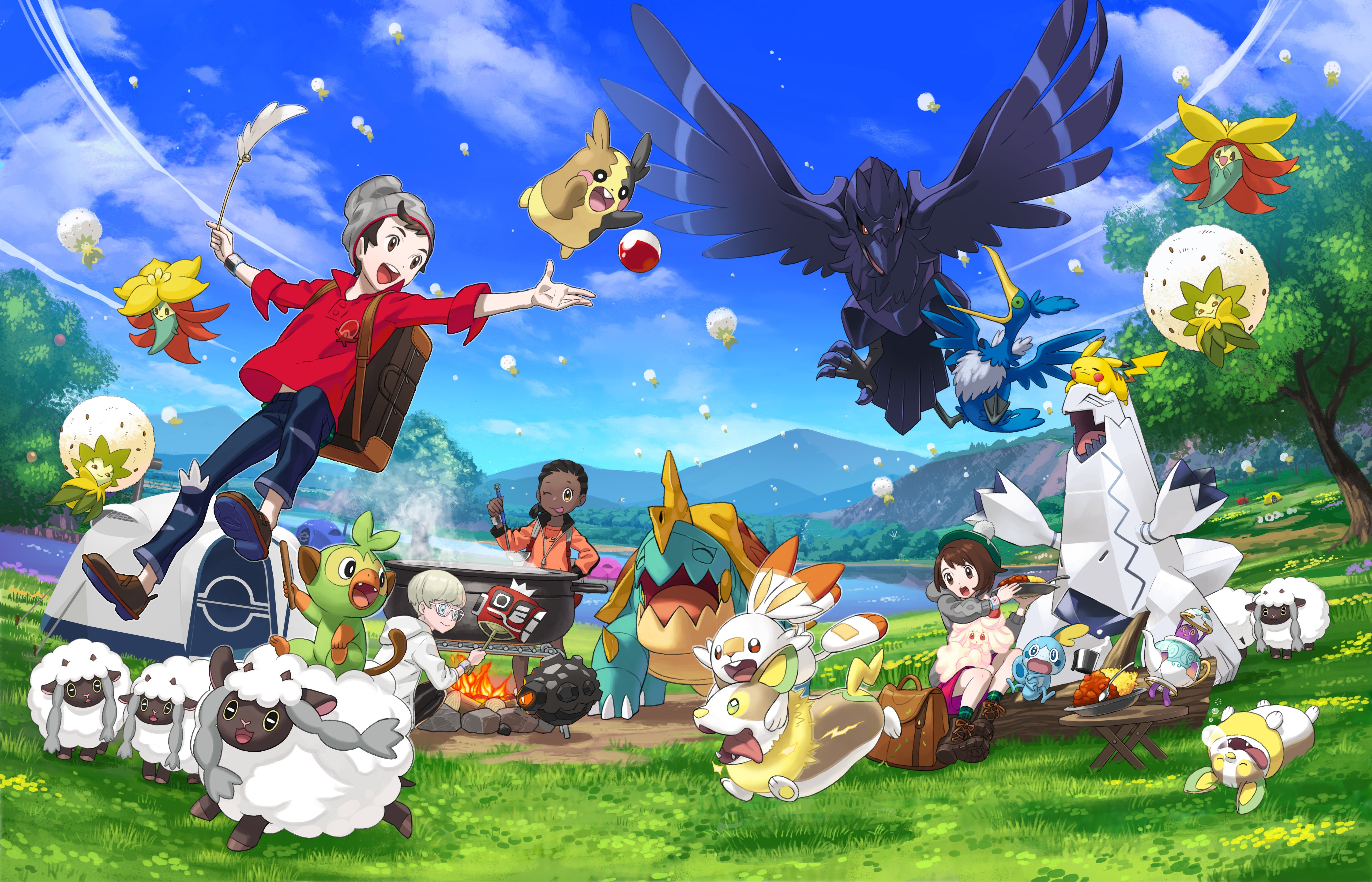 Drednaw (Pokémon), Gossifleur (Pokémon), Pokémon Shield, Polteageist (Pokémon), Morpeko (Pokémon), Victor (Pokémon), Rolycoly (Pokémon), Wooloo (Pokémon), HD Wallpaper