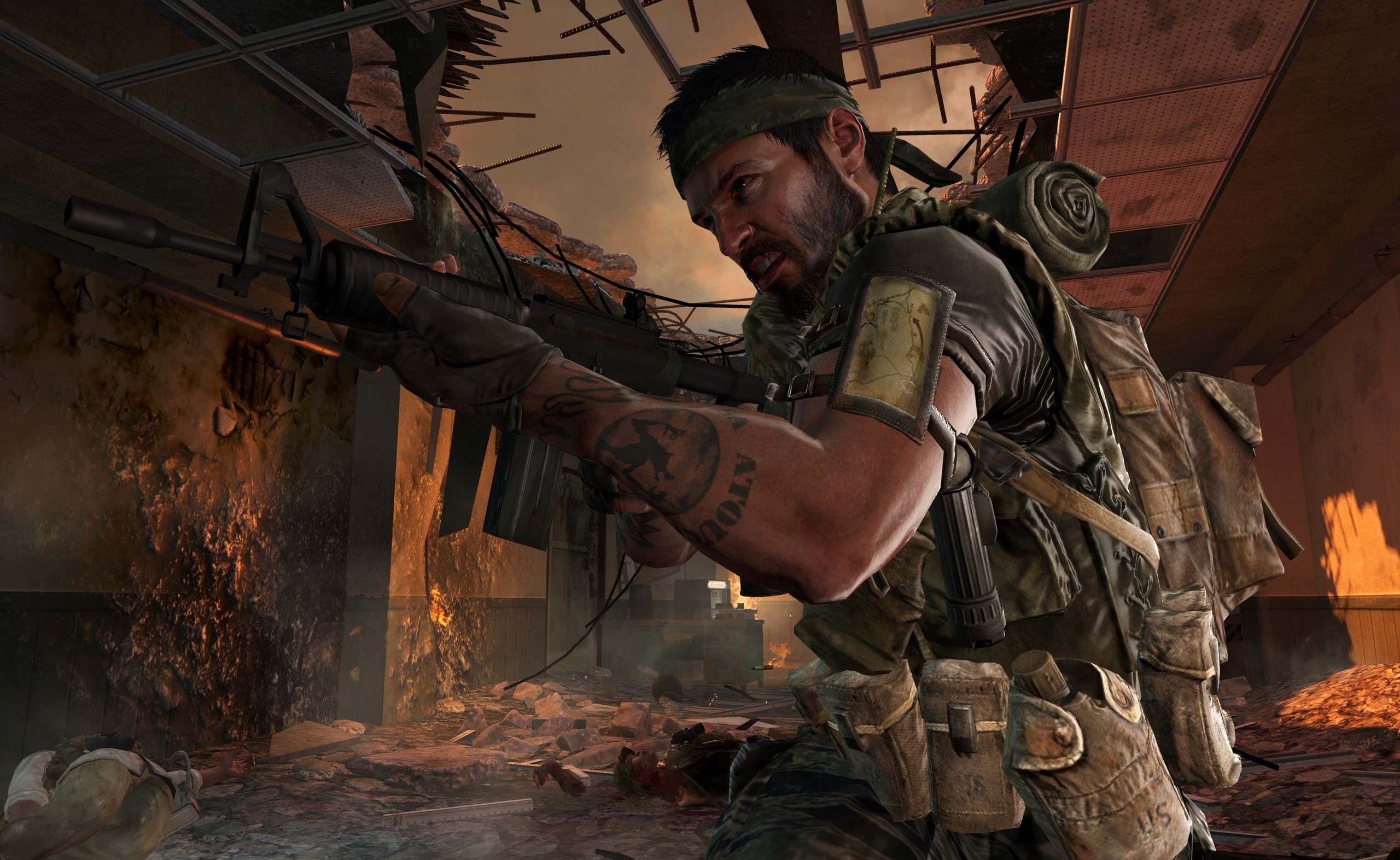 2010 video games, mid adult, call of duty black ops, Call Of Duty, holding, 2K, indoors, november 9, males, duty, real people, call, standing, HD Wallpaper