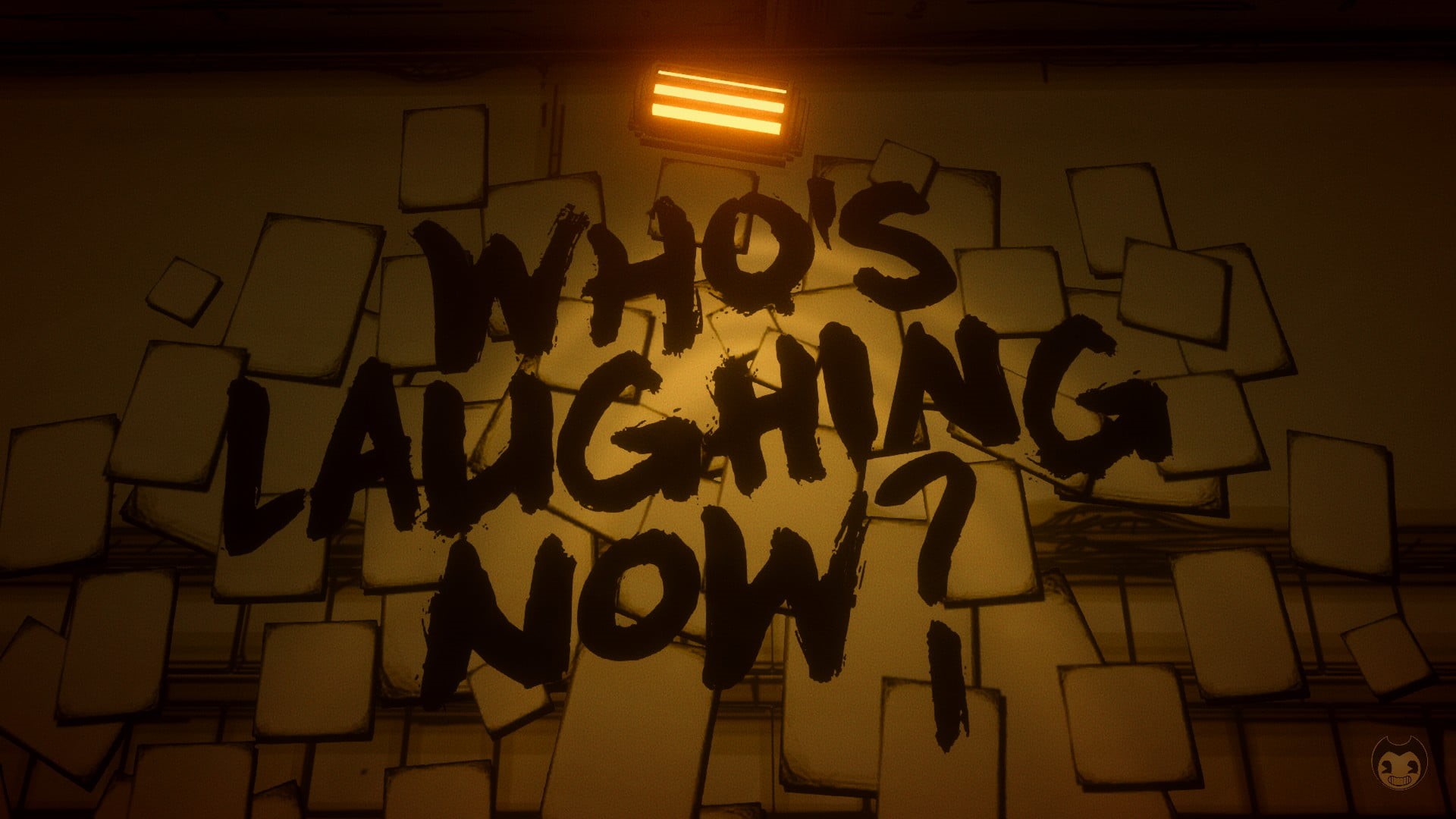 typographic, text, bendy and the ink machine, typography, 1080P, video games, Video Game Art, HD Wallpaper