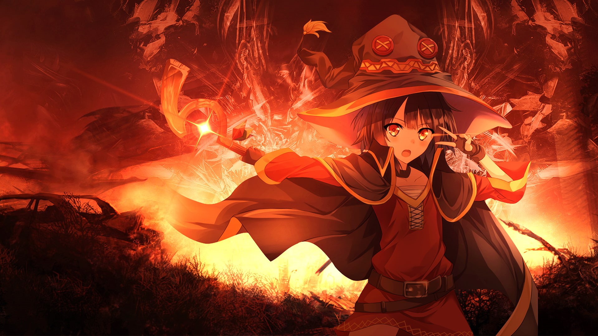 Megumin (KonoSuba), KonoSuba, KonoSuba – God’s blessing on this wonderful world!!, 1080P, Anime, HD Wallpaper