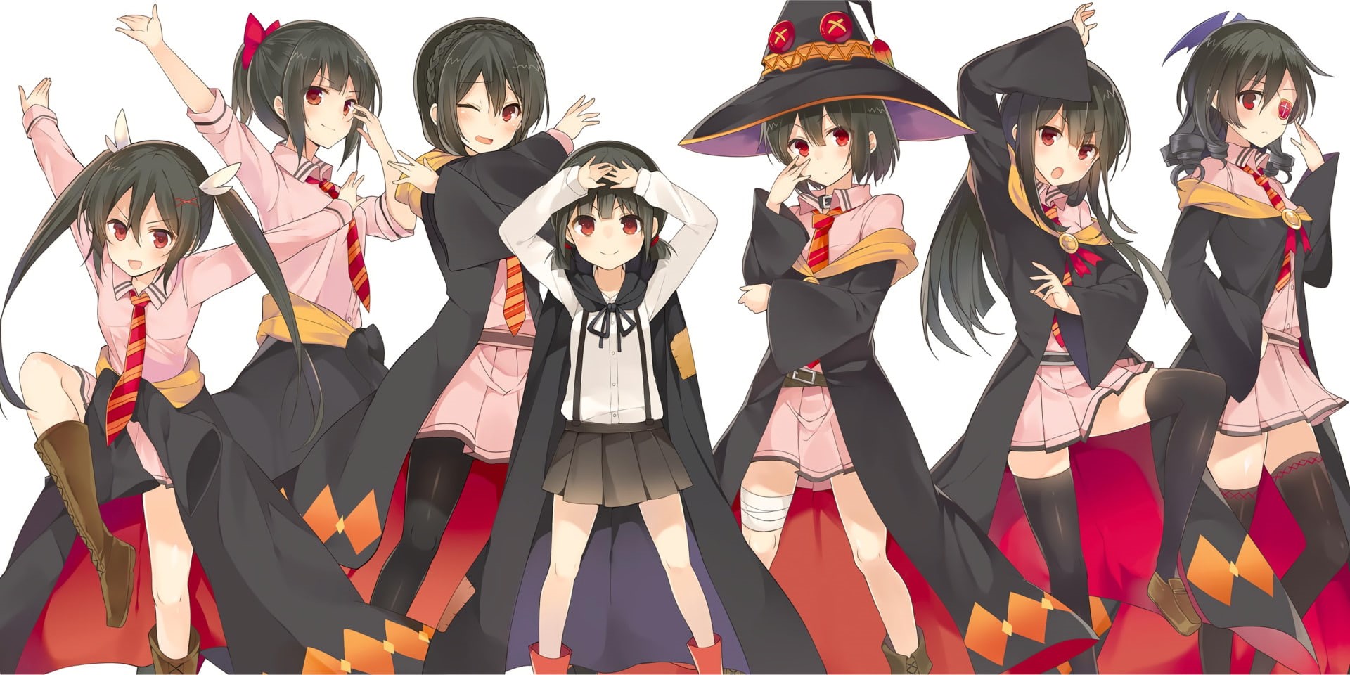 Megumin (KonoSuba), KonoSuba – God’s blessing on this wonderful world!!, KonoSuba, Anime, Yunyun (KonoSuba), 1080P, HD Wallpaper