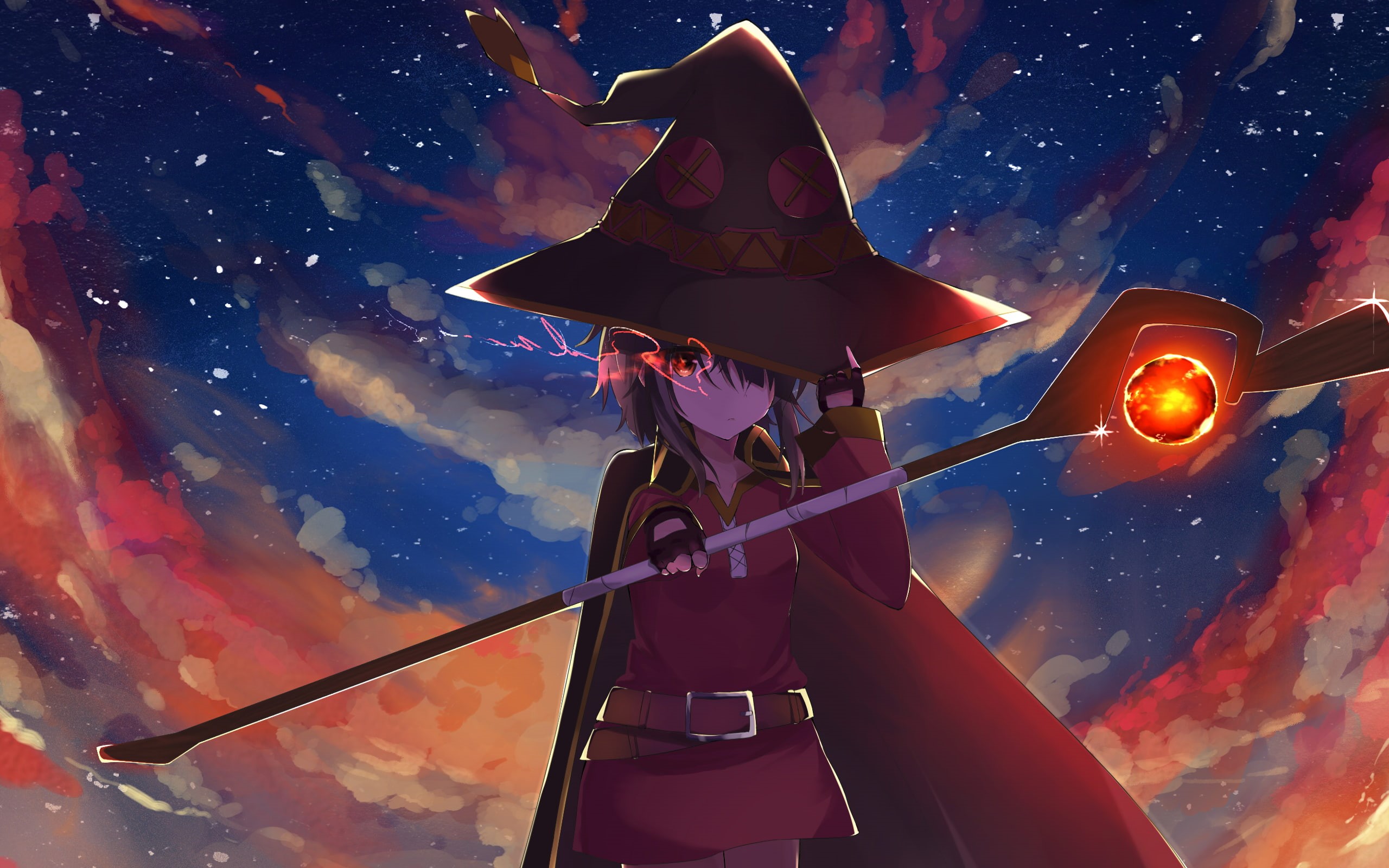 KonoSuba, KonoSuba – God’s blessing on this wonderful world!!, Megumin (KonoSuba), Anime, 2K, HD Wallpaper
