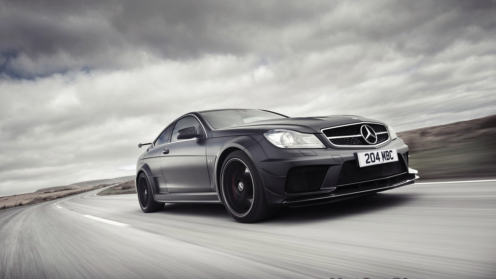 c63, benz, black, roads, series, royal, cars, automobiles, mercedes, amg, 1080P, automotive, respect, mercedes benz, coupe, HD Wallpaper