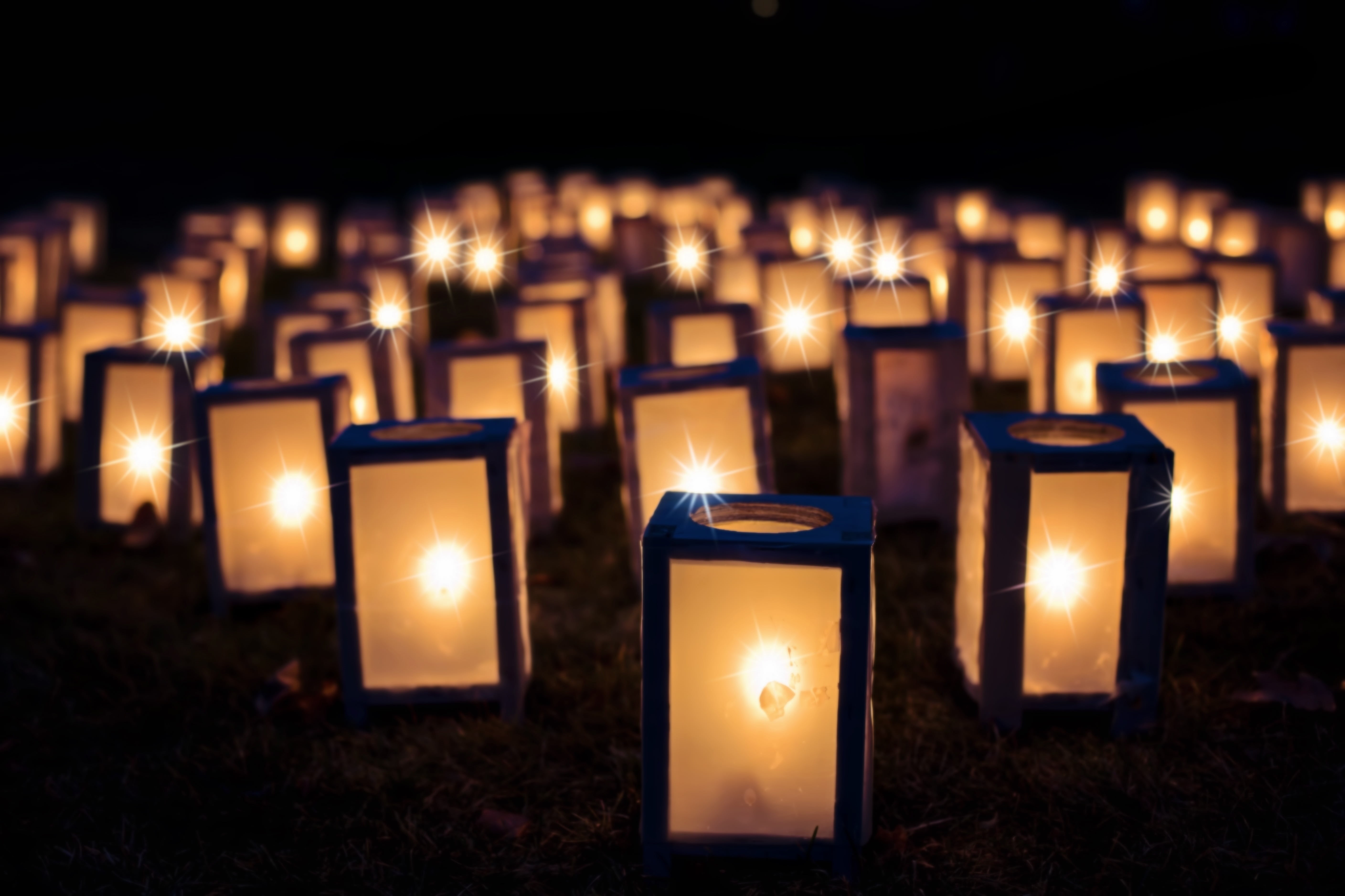 glowing, night, photography, holiday, no people, christmas luminaries, decoration, dark, heat - temperature, christmas, religion, lighting equipment, black background, HD Wallpaper