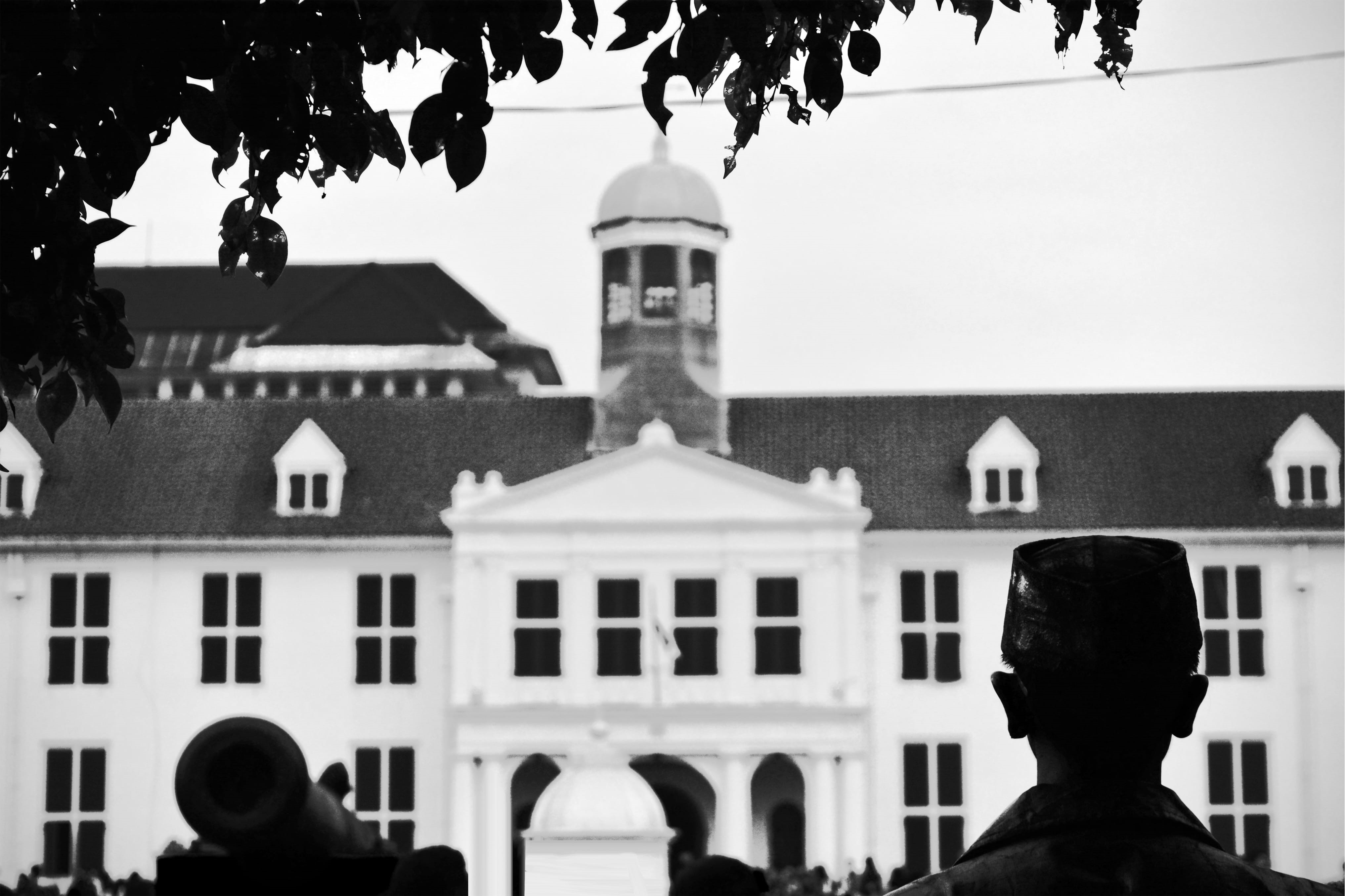 sky, history, the past, national, building, indonesia, religion, place of worship, 4K, city, rear view, built structure, respect, day, real people, building exterior, HD Wallpaper