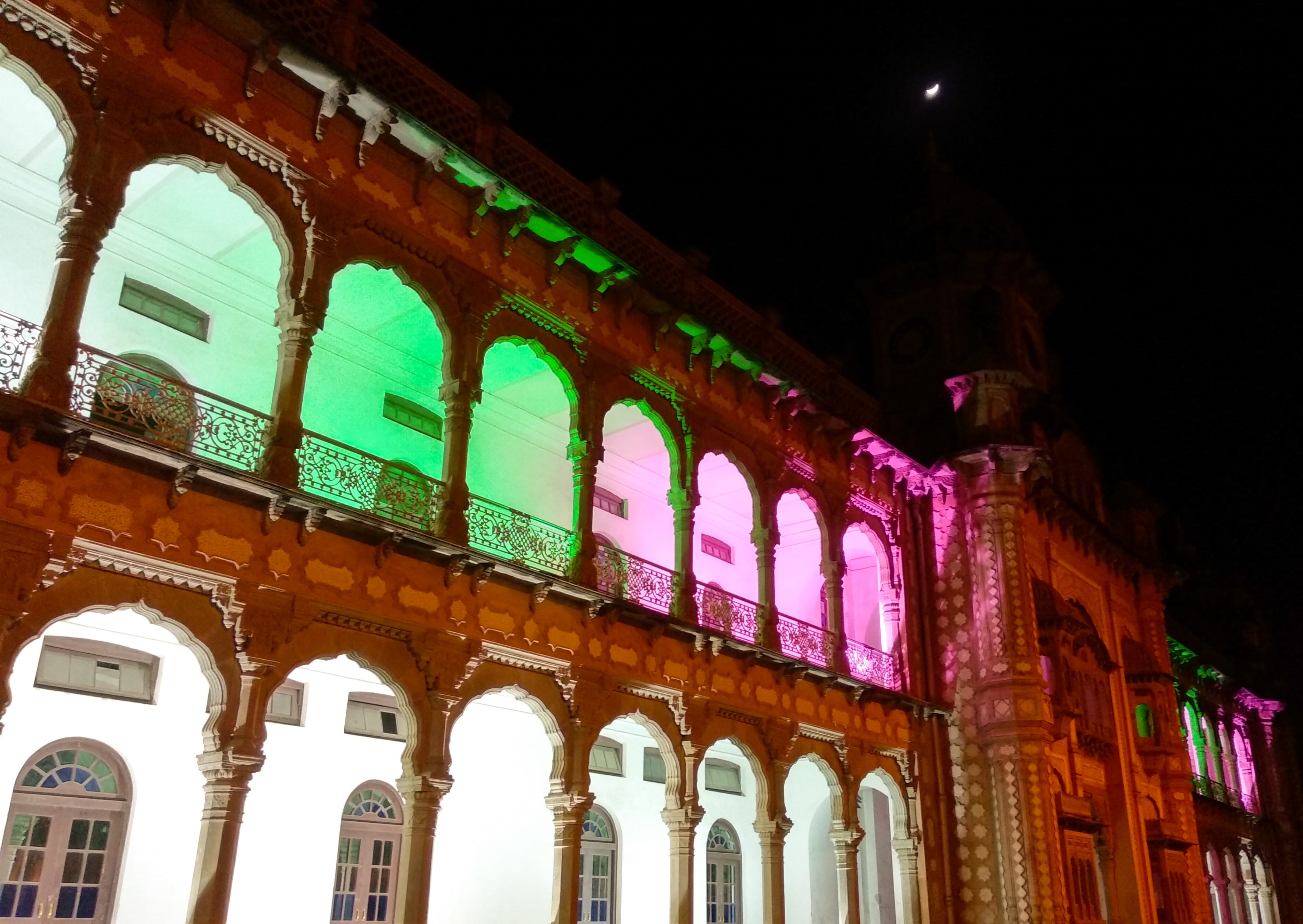 mubarak mandi heritage complex, nature, palace, low angle view, jammu and kashmir, travel, travel destinations, the past, lighting equipment, night, no people, HD Wallpaper