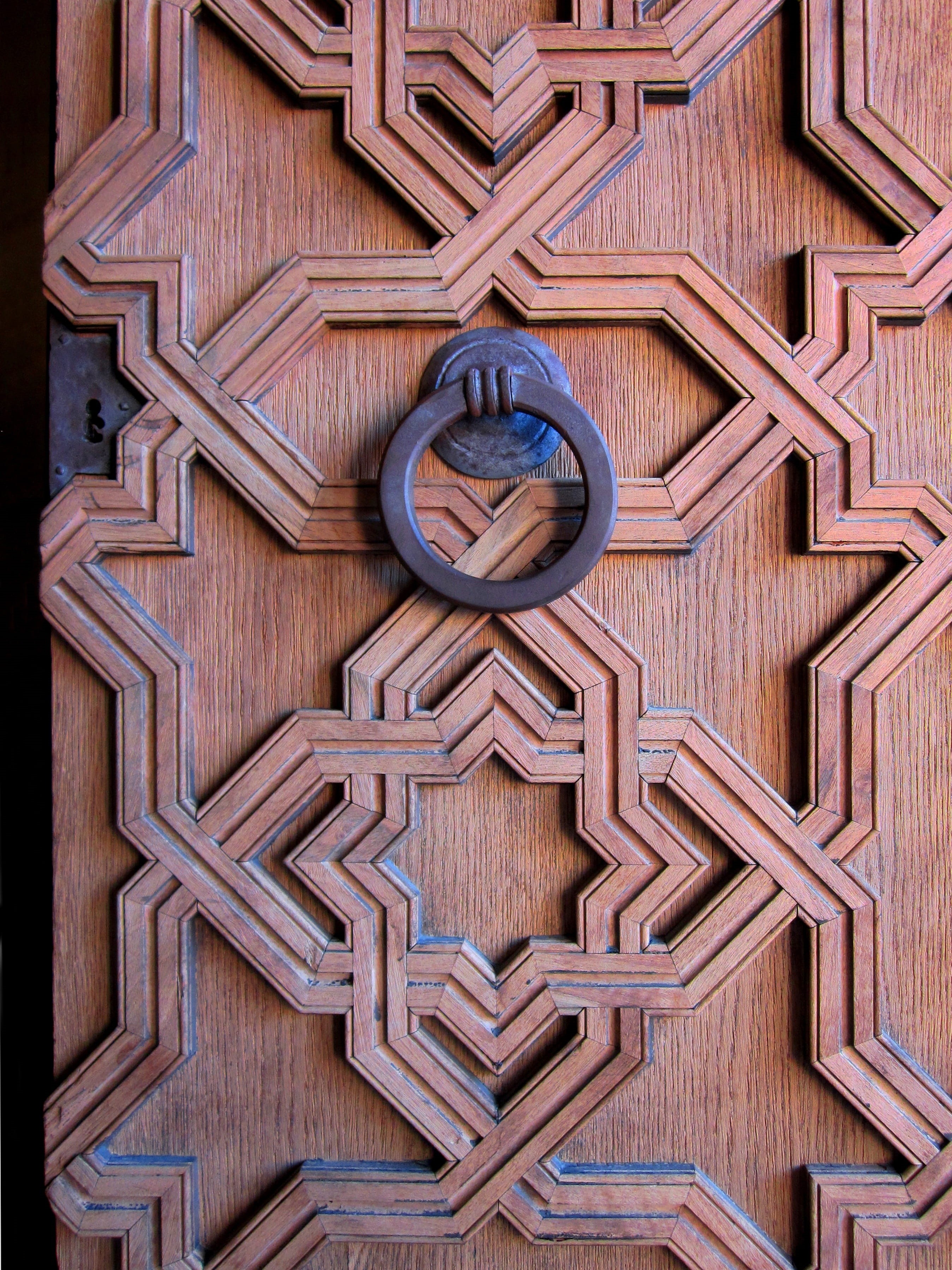 floral pattern, craft, security, france, closed, shape, brown, languedoc-roussillon, pyrenees-orientales, ornate, safety, protection, entrance, creativity, Phone HD Wallpaper