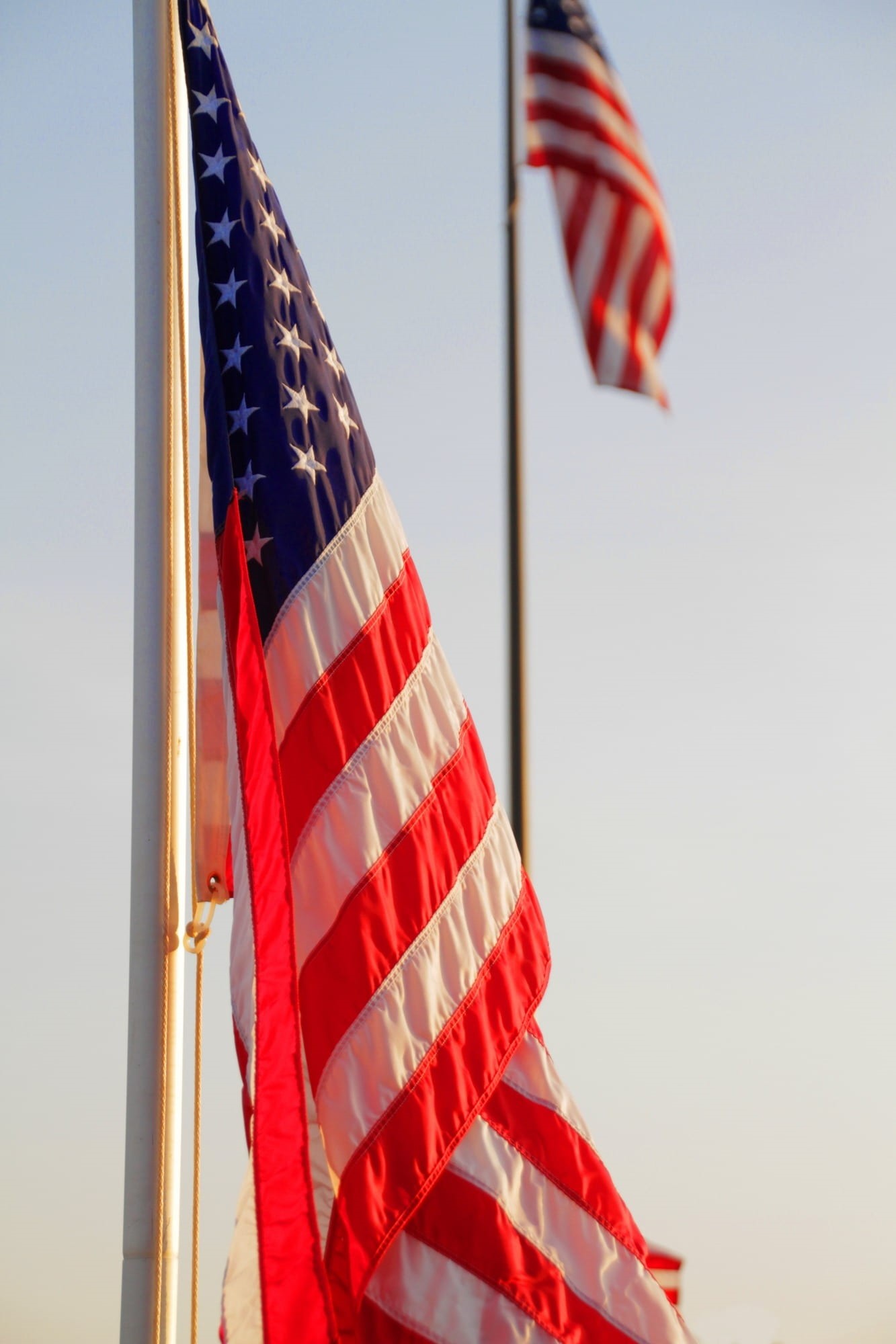 environment, nature, memorial, national icon, shape, national, outdoors, usa, striped, wave, flag, country, sky, emblem, unity, democratic, traditional, Phone HD Wallpaper
