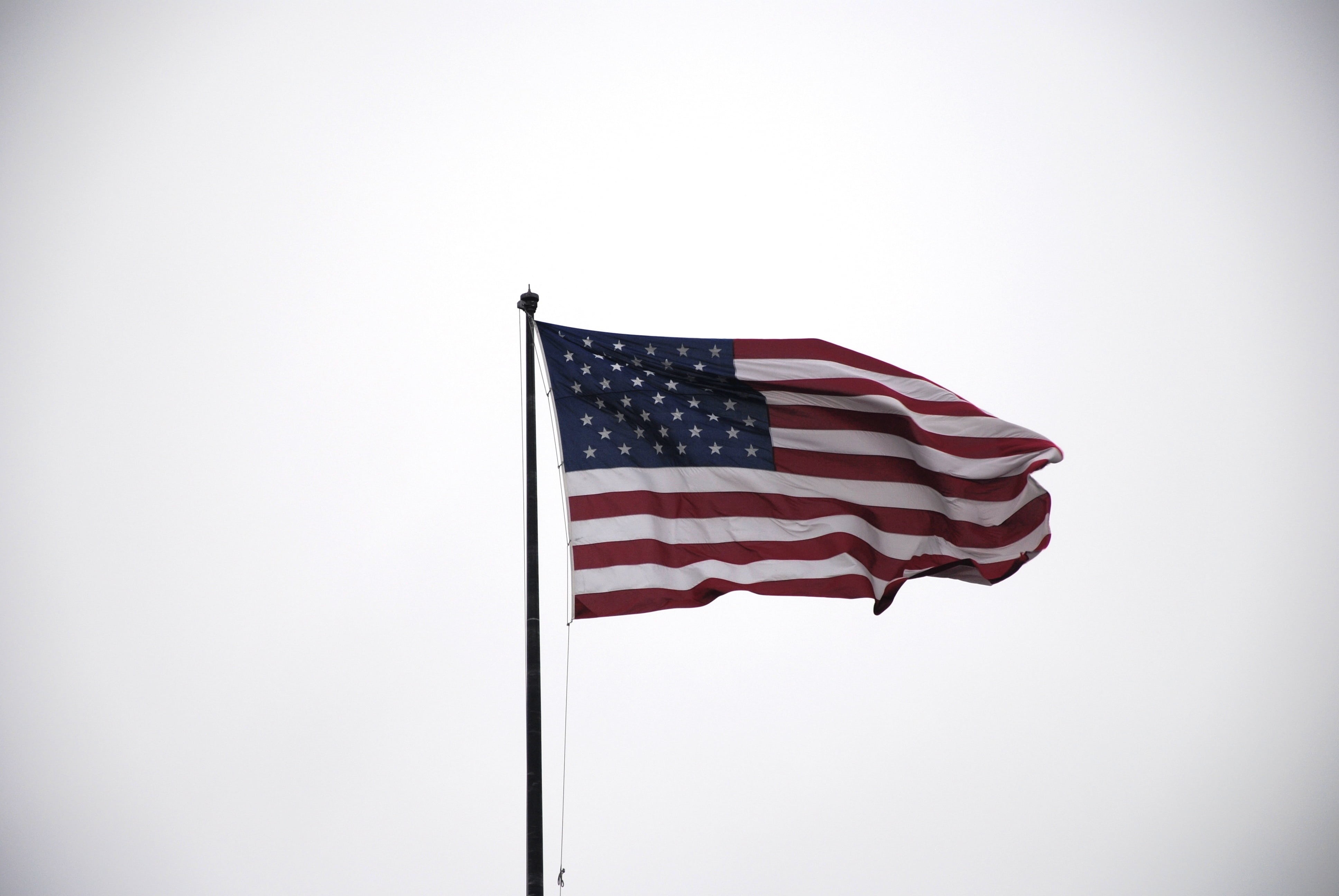 independence, north america, wind, banner, sky, policy, candidate, nature, environment, red, stripes, emotion, flutter, star, stars and stripes, pole, tower, HD Wallpaper