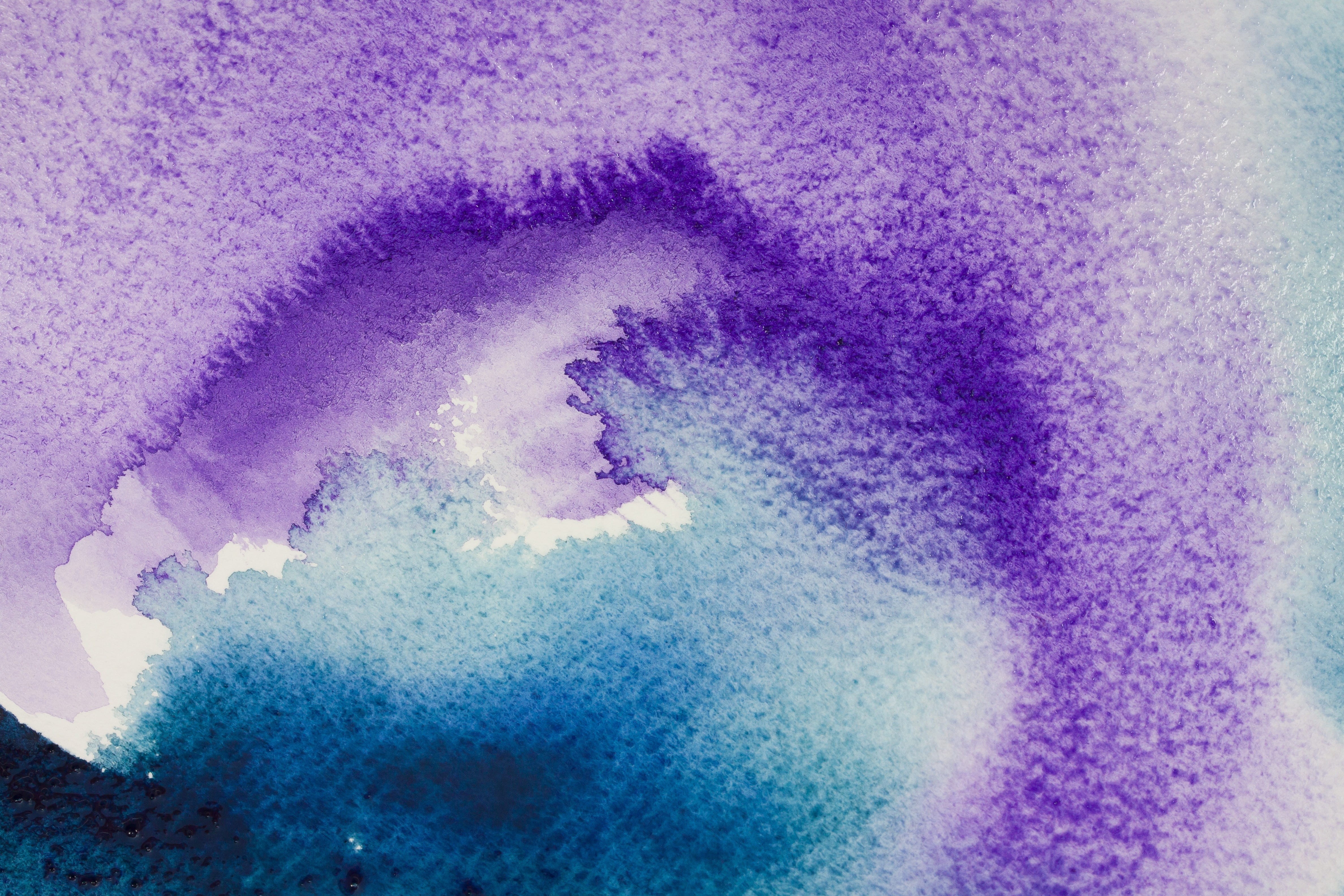 no people, watercolour, backgrounds, pink color, colored background, 4K, abstract, close-up, full frame, studio shot, painting, blue, painted, nature, HD Wallpaper