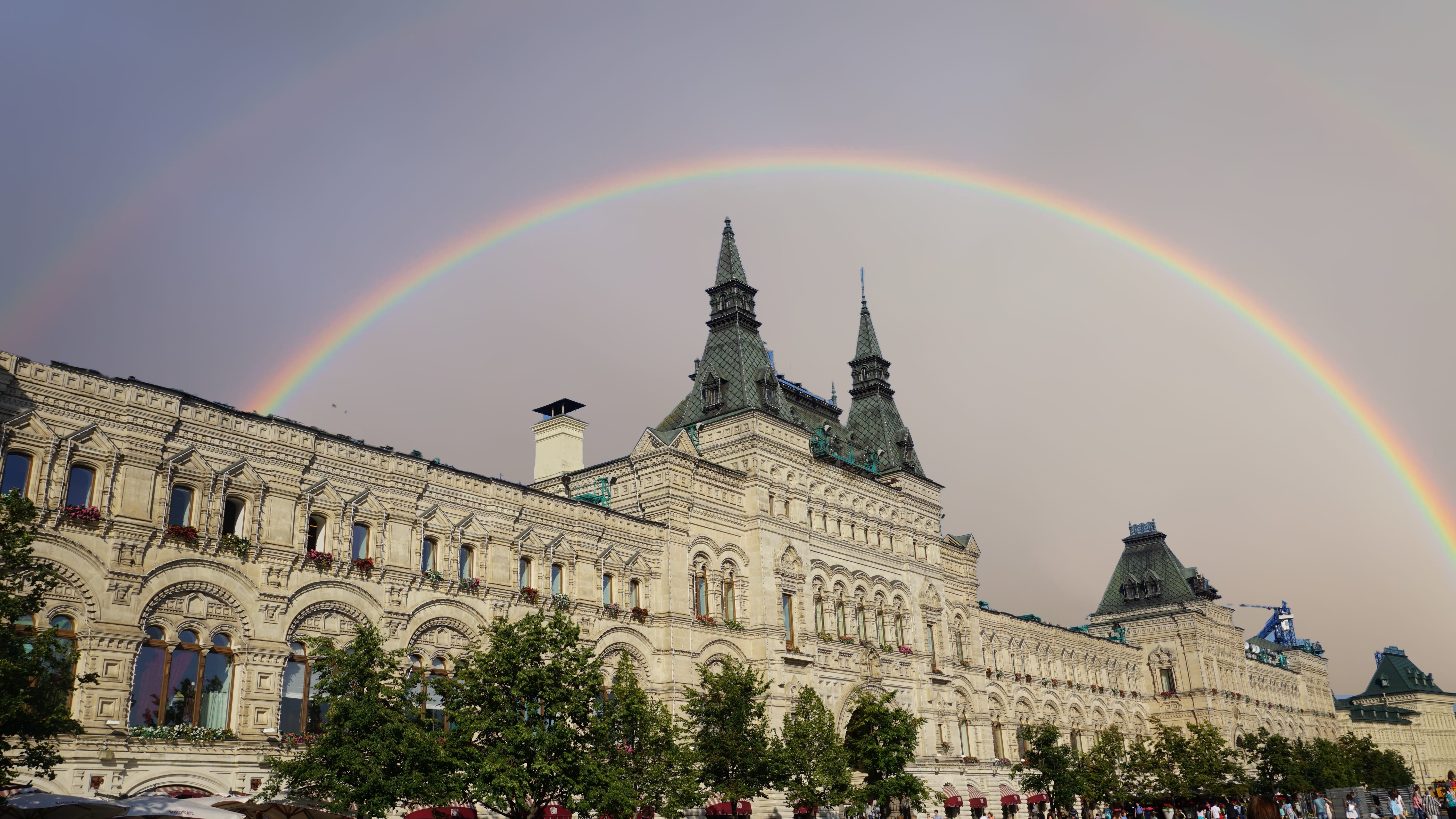 plant, transport, nature, old, city, blue, town, the past, history, double rainbow, industry, street, modern, architecture, construction, house, window, HD Wallpaper