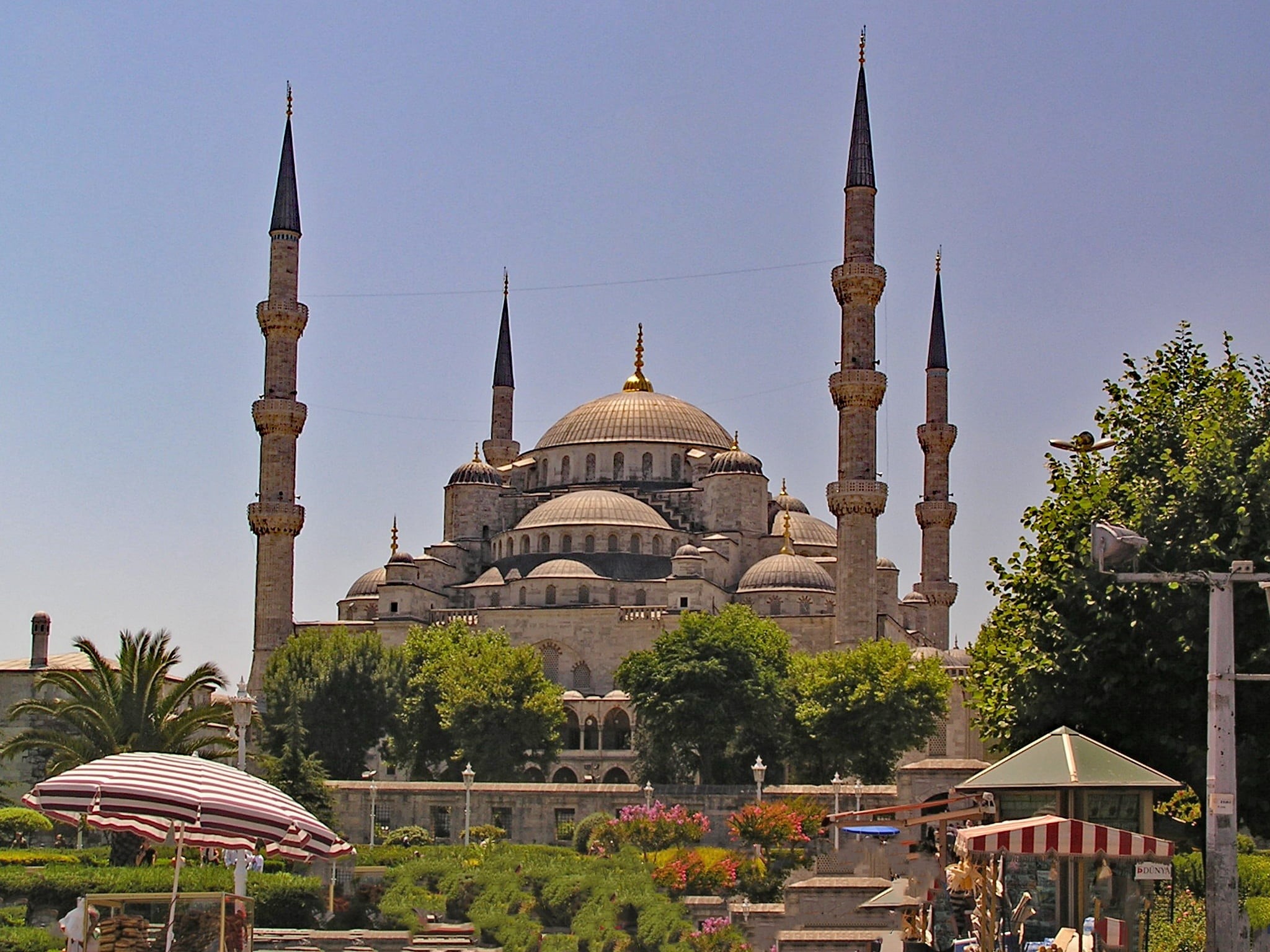 no people, place of worship, history, landmark, islam, spirituality, nature, building, europe, travel, built structure, faith, sultan ahmed mosque, 1080P, HD Wallpaper