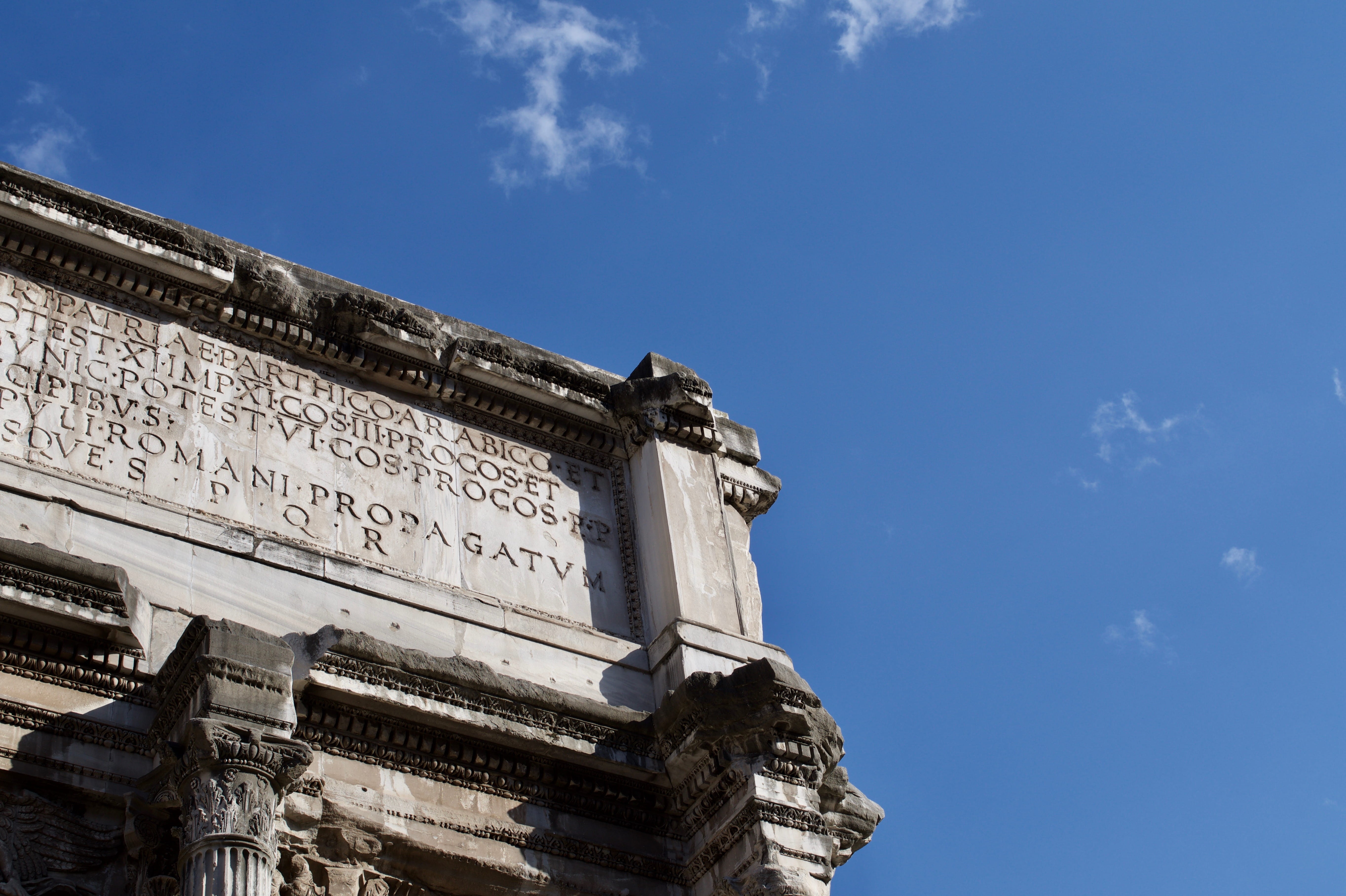 romanum, forum, no people, the past, ornate, sky, building exterior, arch, craft, triumph, ancient, communication, travel destinations, forum romanum, stone, HD Wallpaper