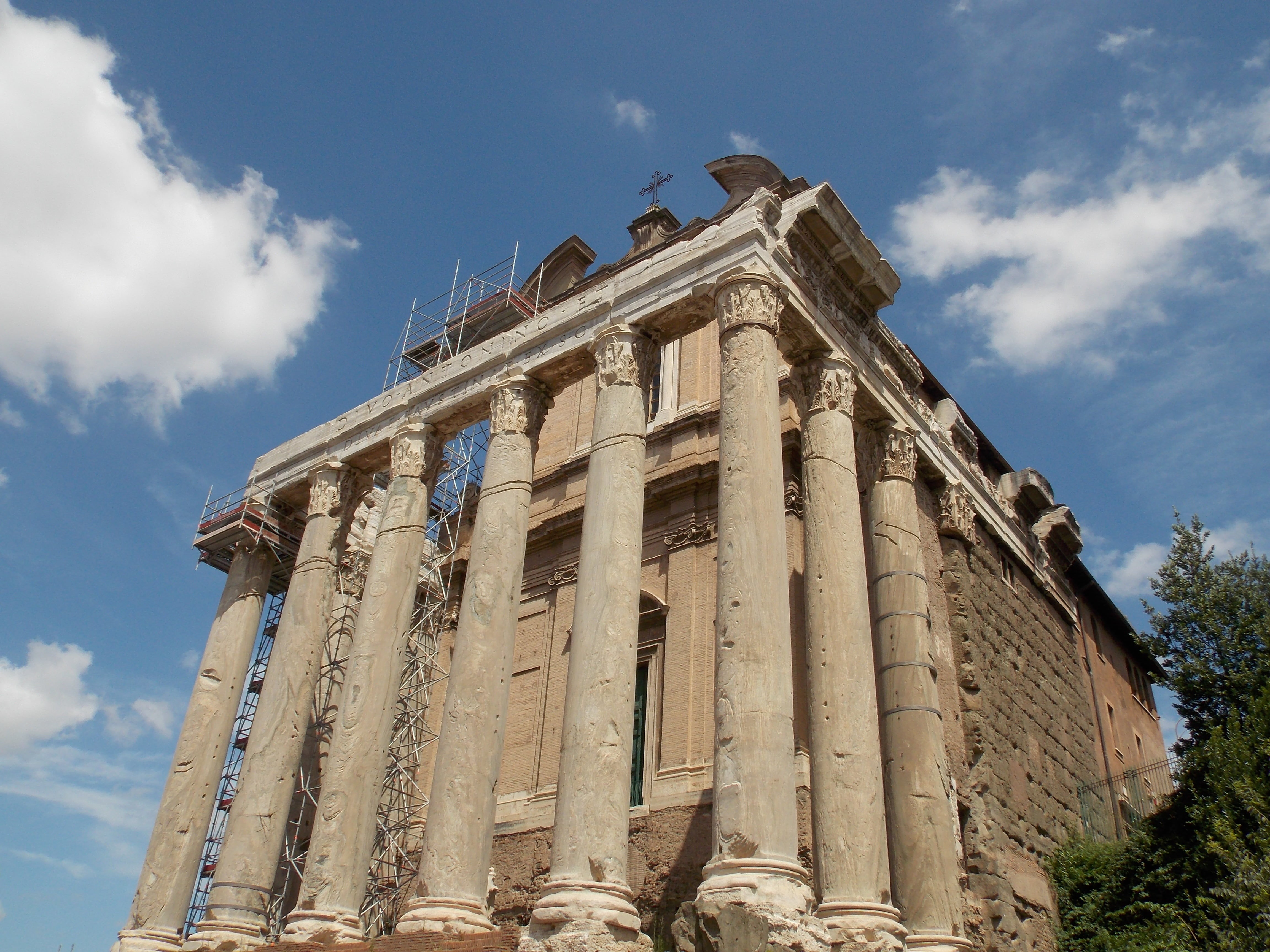 day, place of worship, ruins, city, outdoors, italy, architectural column, monument, ancient civilization, landmark, low angle view, no people, nature, HD Wallpaper