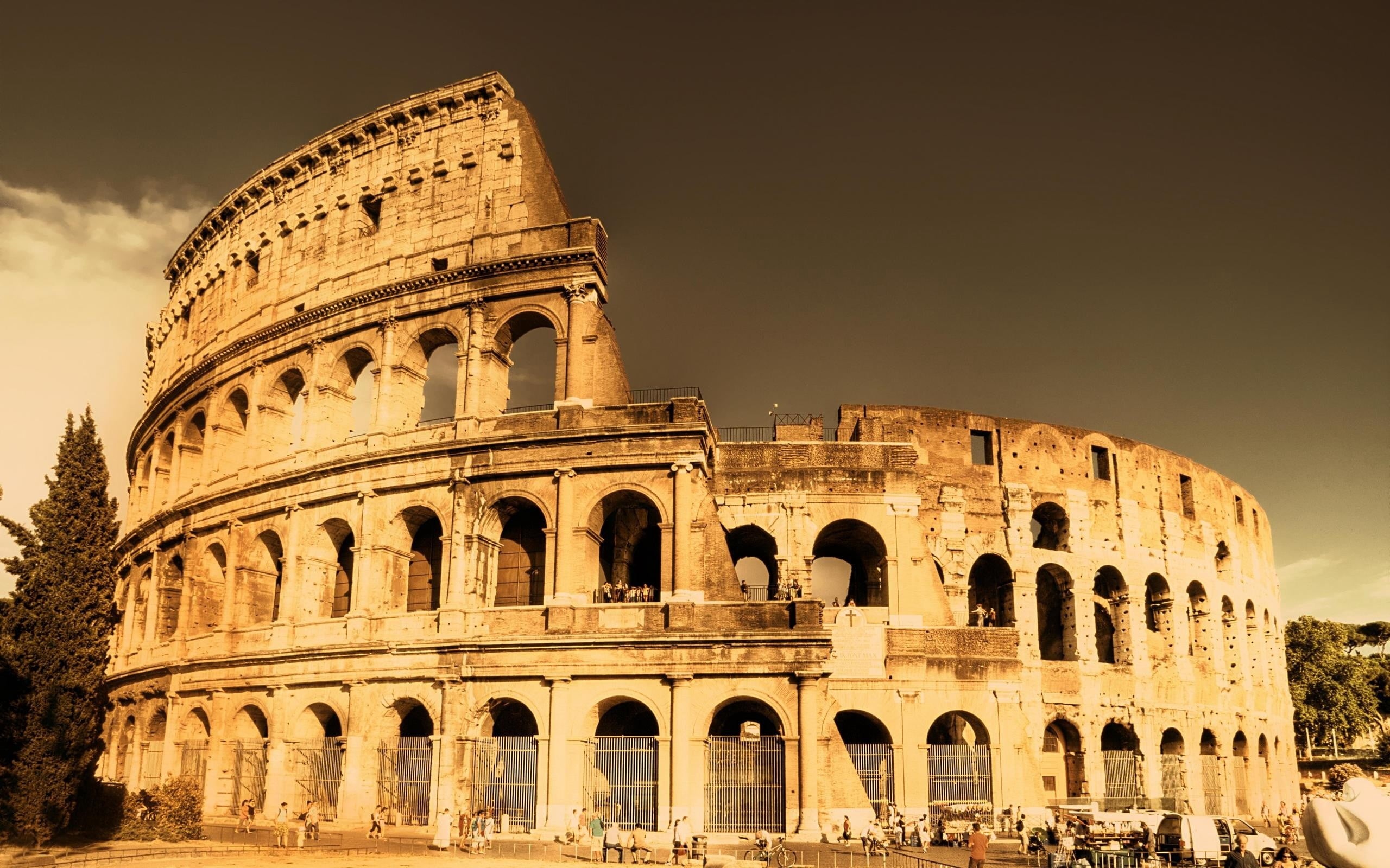 nature, ancient history, empire, building exterior, built Structure, roman Forum, stadium, italy, history, coliseum, night, lazio, europe, ancient civilization, HD Wallpaper