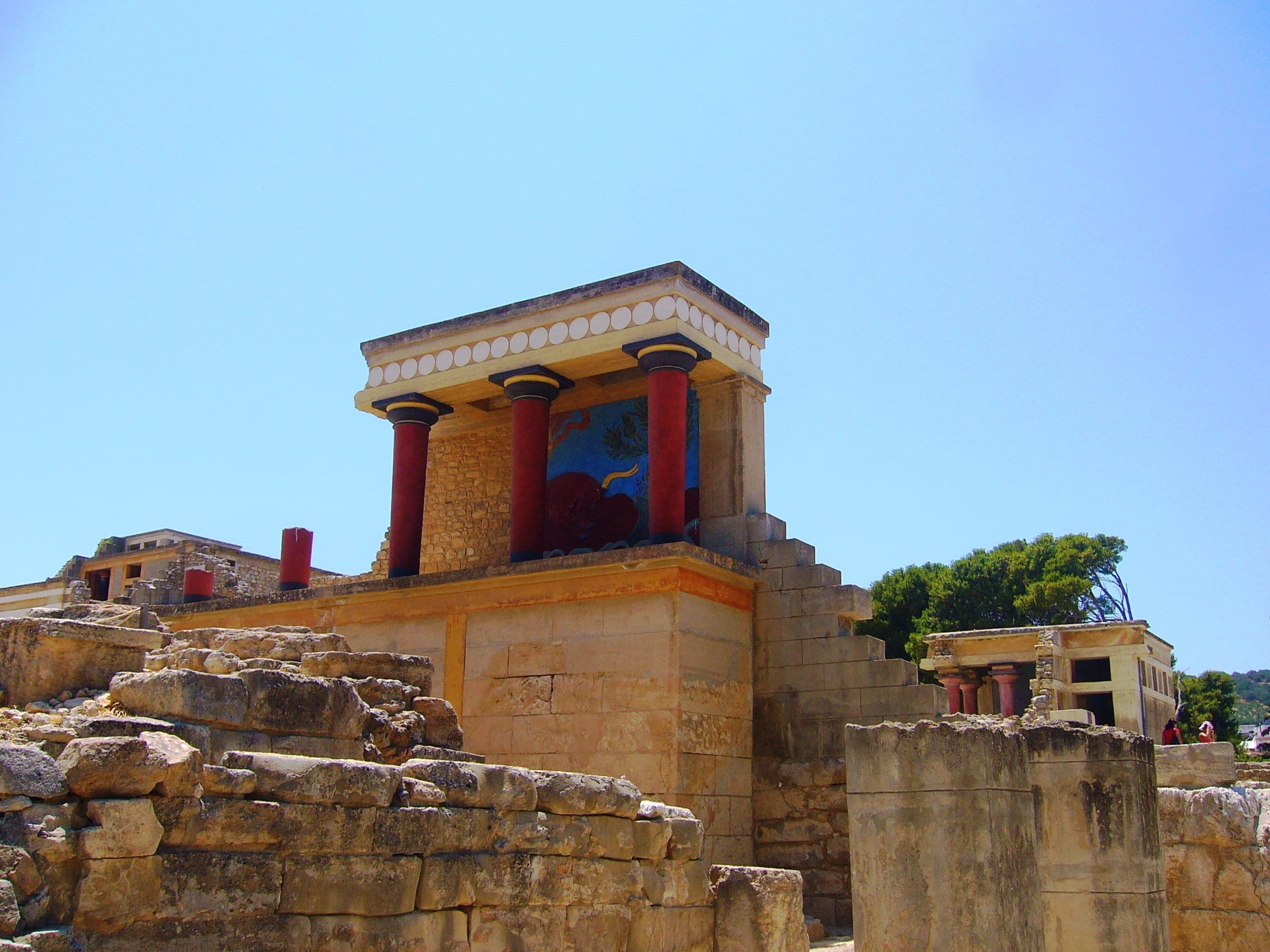 the past, solid, day, city, outdoors, no people, brick, travel destinations, minoans, ruins, minoan city, greece, house, tourism, sky, knossos, ancient civilization, HD Wallpaper