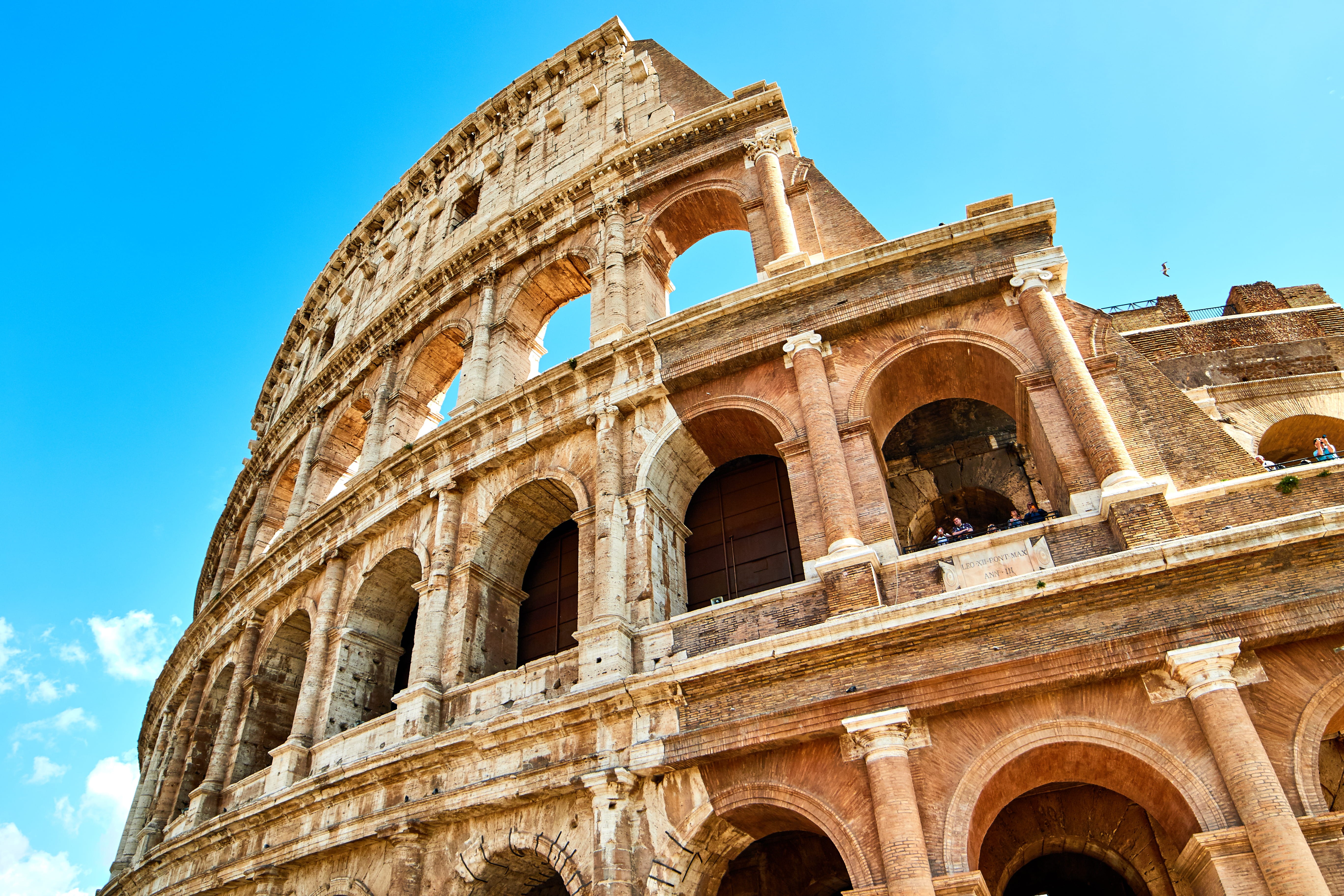 cloudy, city, 5K, travel, the past, nature, memorial, colosseum, coliseum, blue, ancient history, arts culture and entertainment, building, arch, amphitheater, HD Wallpaper