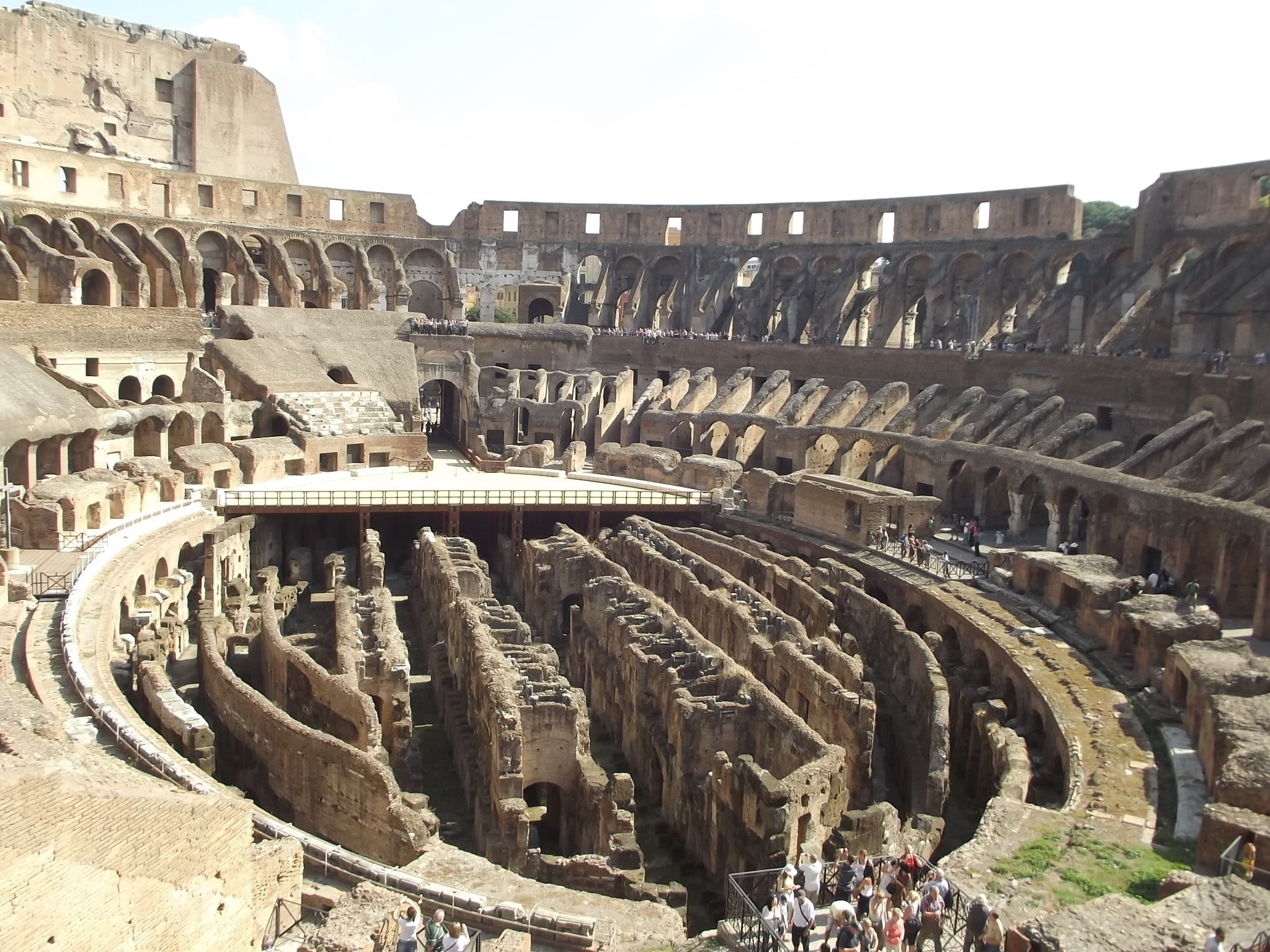 architecture, arch, sky, ancient, sunlight, 1080P, tourism, history, old, building exterior, built structure, Rome, travel destinations, day, archaeology, HD Wallpaper