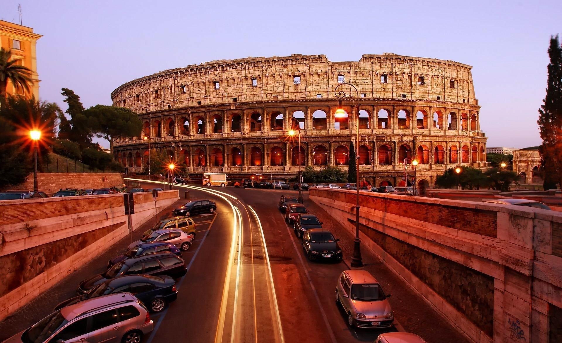 1080P, nature and landscapes, colosseum, antique, italy, rome, historic, city, HD Wallpaper