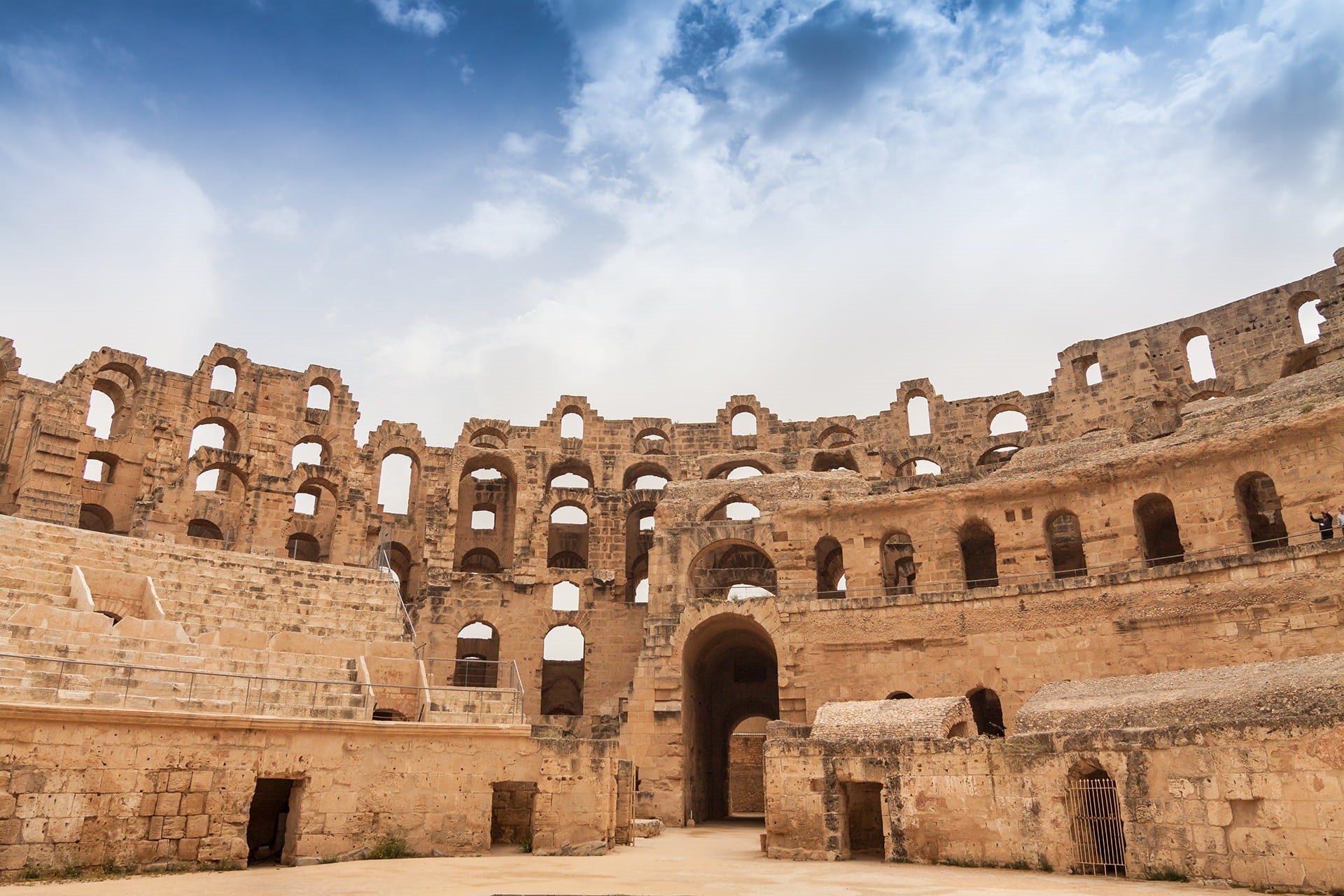 tourism, old, the past, places of interest, roman empire, 1080P, ruin, north africa, gladiators, building, nature, architecture, ancient history, arch, HD Wallpaper
