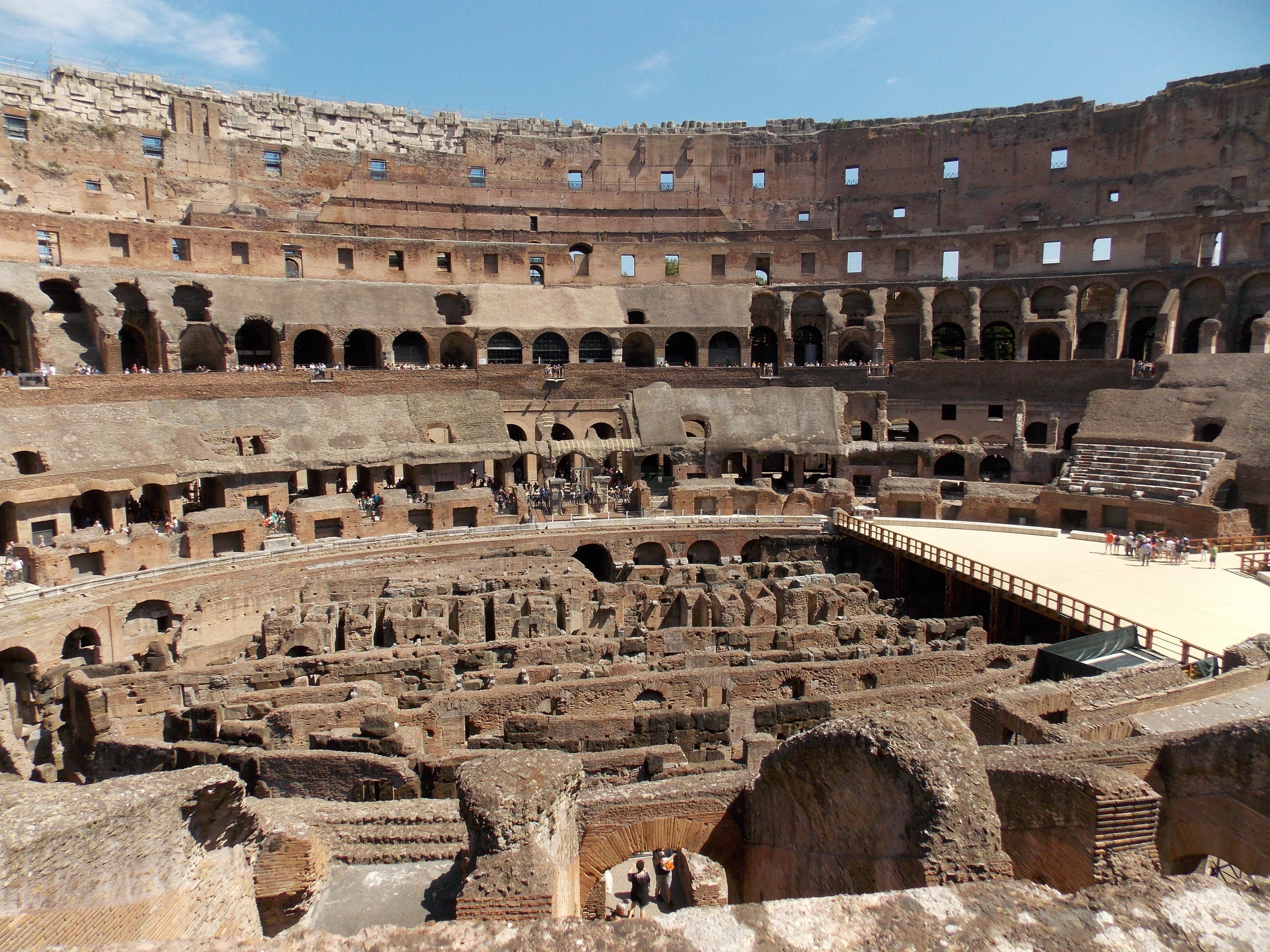 sky, colosseum, history, ruined, day, amphitheatre, 4K, ancient, travel, architecture, amphitheater, city, archaeology, arts culture and entertainment, HD Wallpaper