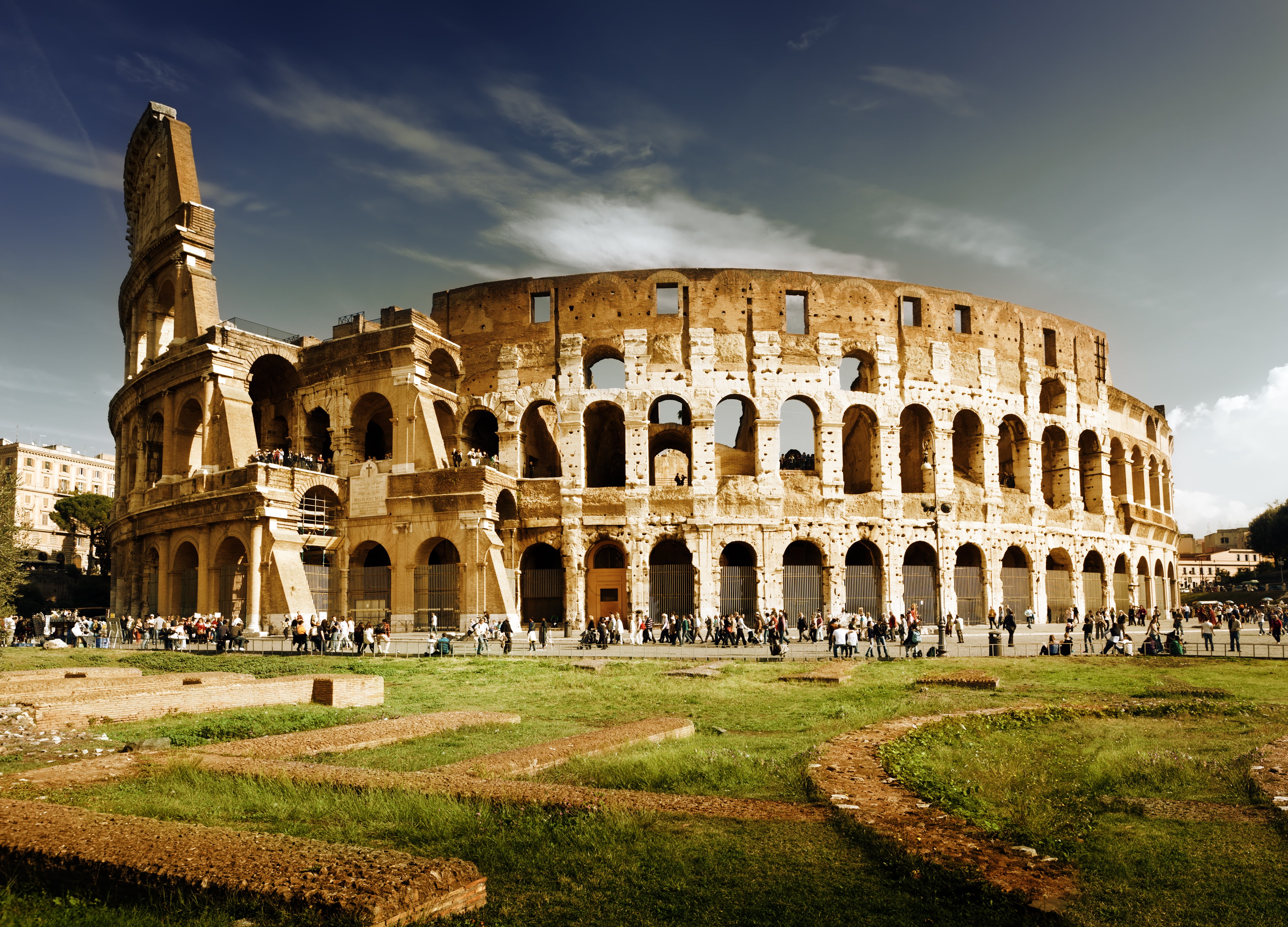 Colosseum, 5K, people, Italy, amphitheatre, Rome, HD Wallpaper