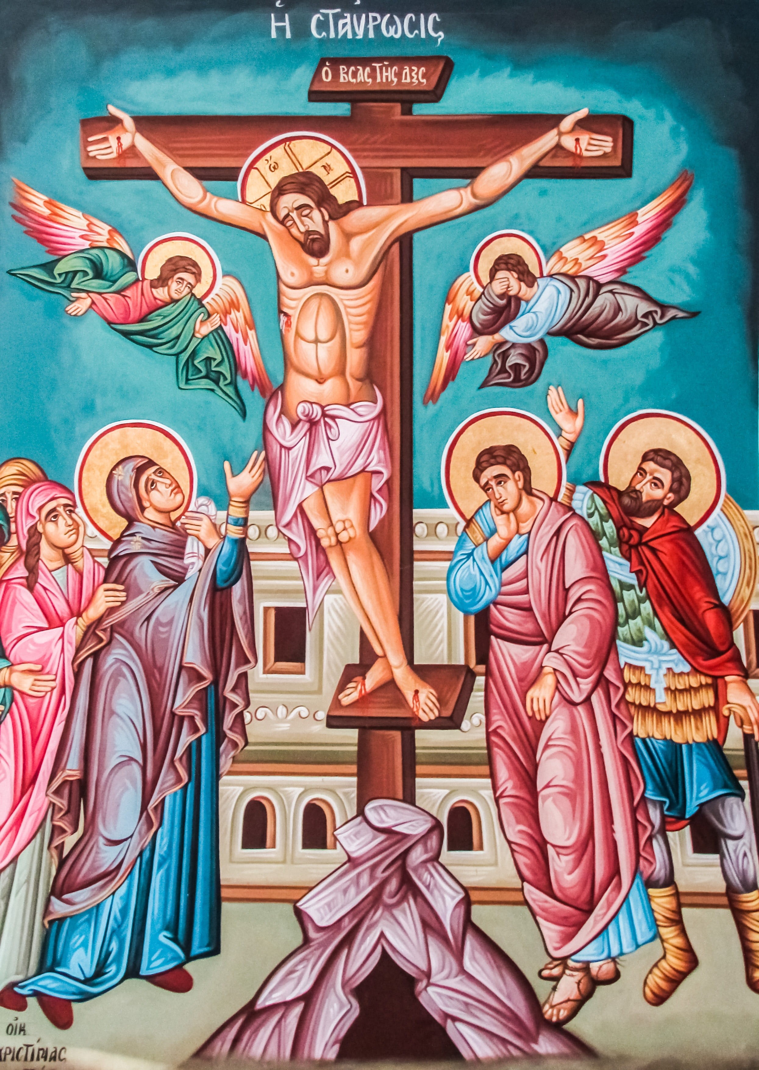 belief, orthodox, paralimni, mural, spirituality, male likeness, iconography, cyprus, jesus christ, representation, men, group of people, history, women, Phone HD Wallpaper