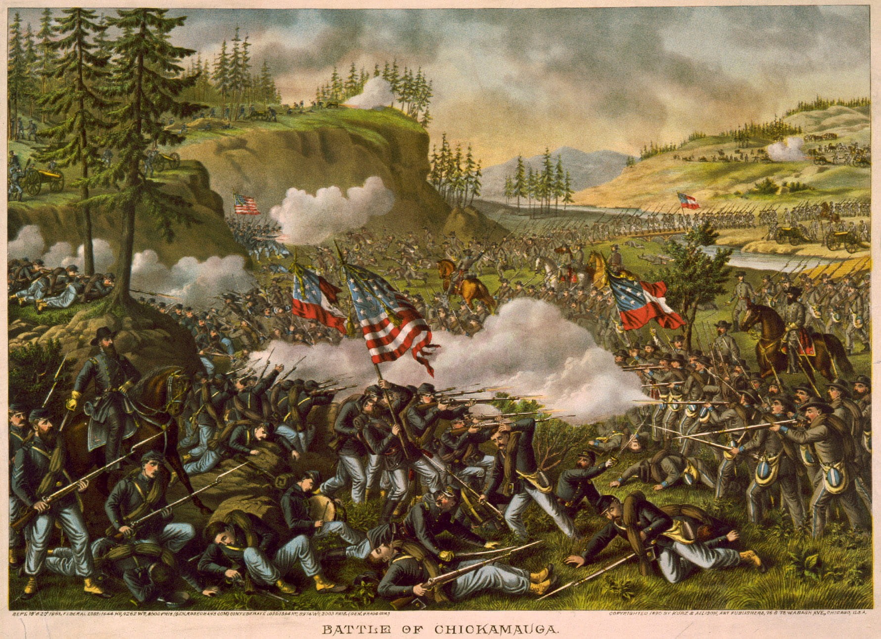 landscape, combat, transfer print, water, public domain, tree, day, war, Battle of Chickamauga, lake, growth, American Civil War, real people, nature, auto post production filter, HD Wallpaper
