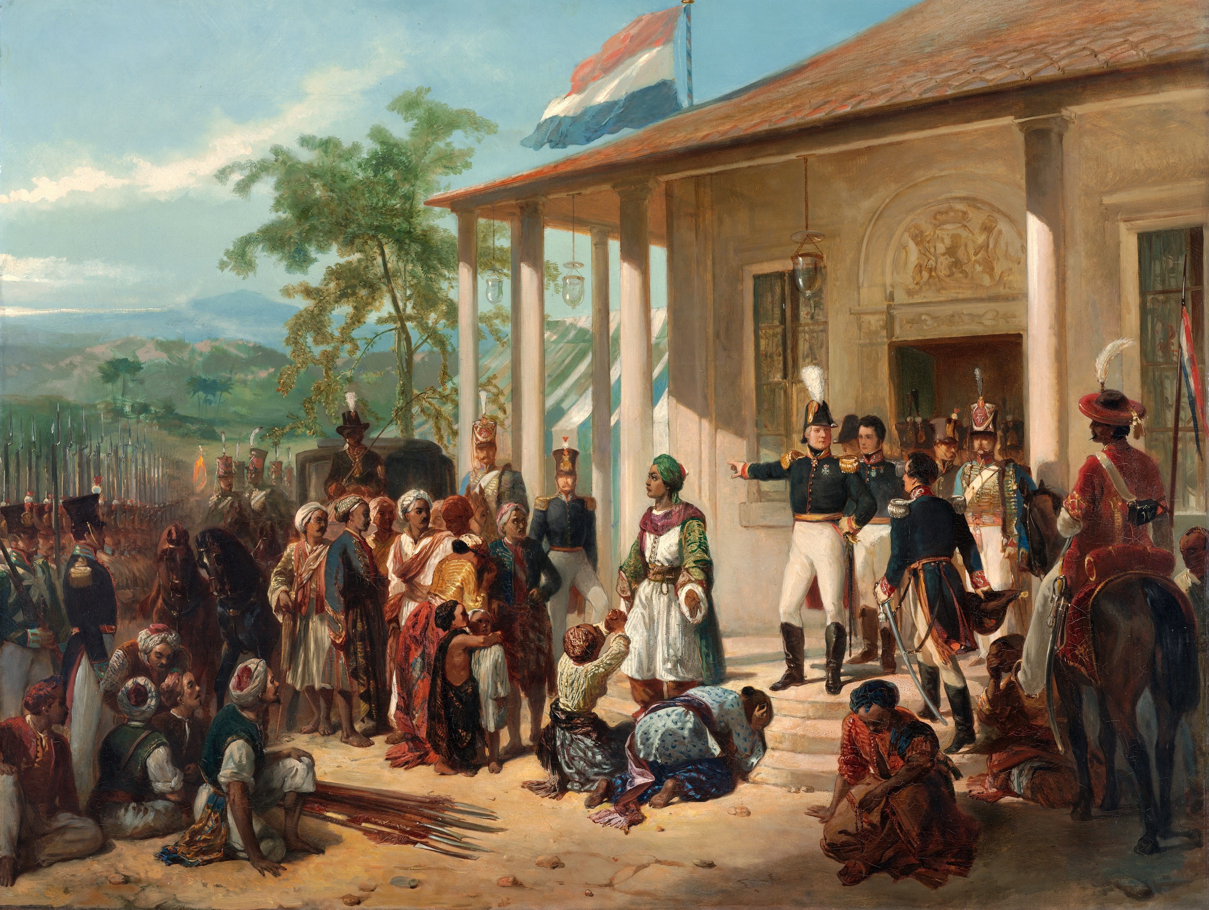 photos, Indonesia, arts And Entertainment, general de kock, real people, 1830, Prince Diponegoro, war, belief, built structure, Java War, outdoors, sky, HD Wallpaper
