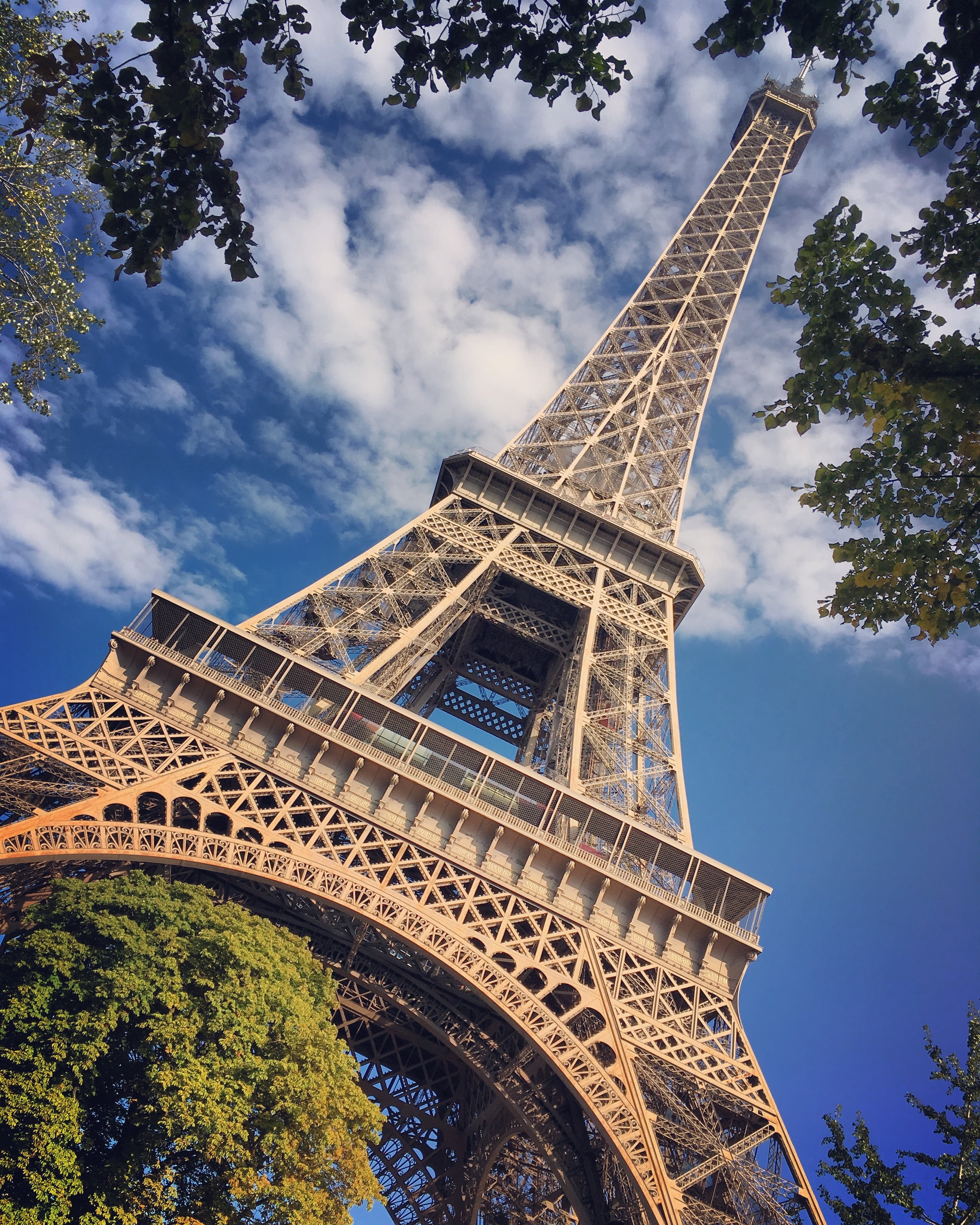 arch, low angle view, paris, nature, tower, history, 2K, architecture, tall - high, the past, travel, eifel, photography, angle, travel destinations, built structure, Phone HD Wallpaper