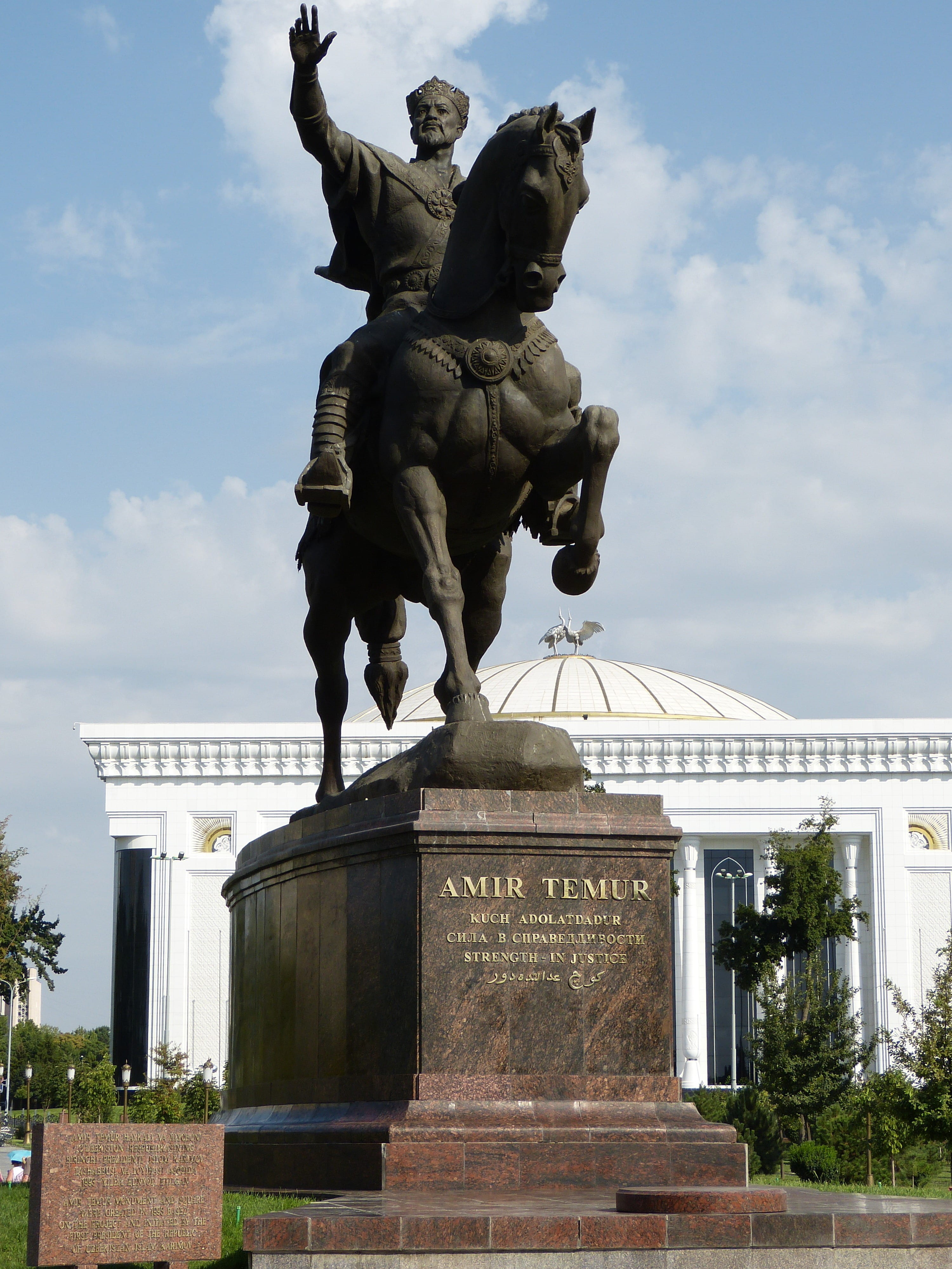 timur, government, history, tashkent, representation, monument, memorial, reiter, creativity, architecture, male likeness, art and craft, outdoors, 4K, Phone HD Wallpaper