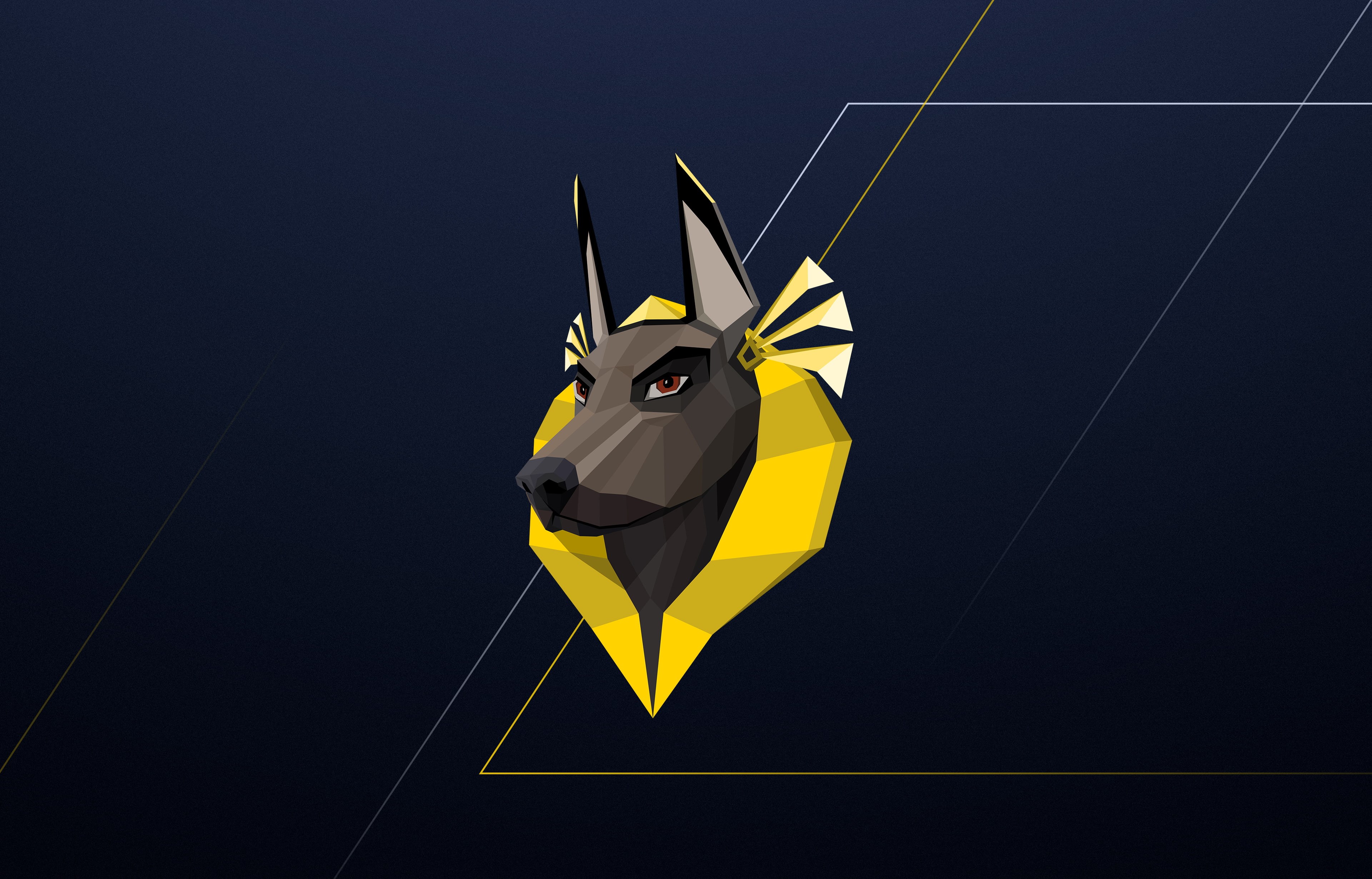minimalism, anthropomorphic, 4K, studio shot, day, byrotek, paper, animals, outdoors, creativity, Egyptian, blue, no people, animal themes, nature, dark, HD Wallpaper