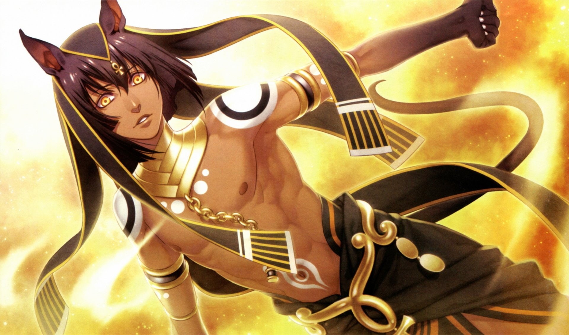 Anime, Kamigami no Asobi, 1080P, Anubis Maat, Otome Game, HD Wallpaper