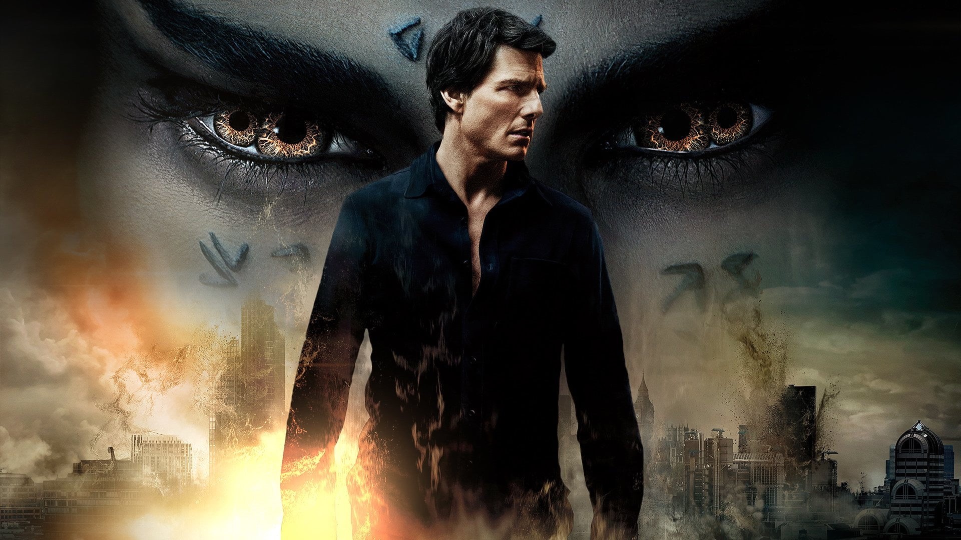 fantasy, looking at camera, looking, mystery, multiple exposure, women, one person, adult, Tom Cruise, Movie, front view, sadness, emotion, sky, digital composite, HD Wallpaper