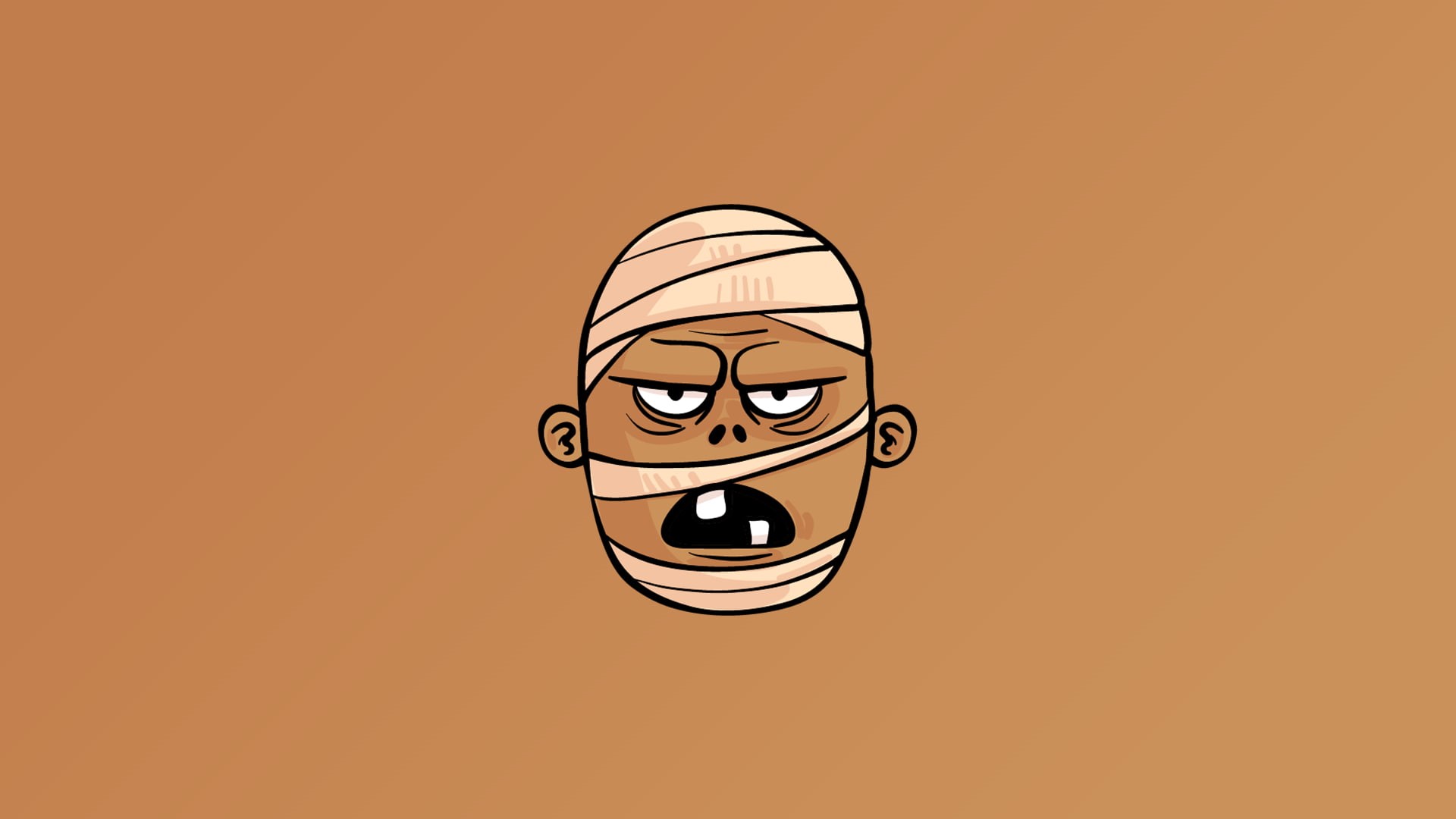 1080P, teeth, digital, simple background, mummy, HD Wallpaper